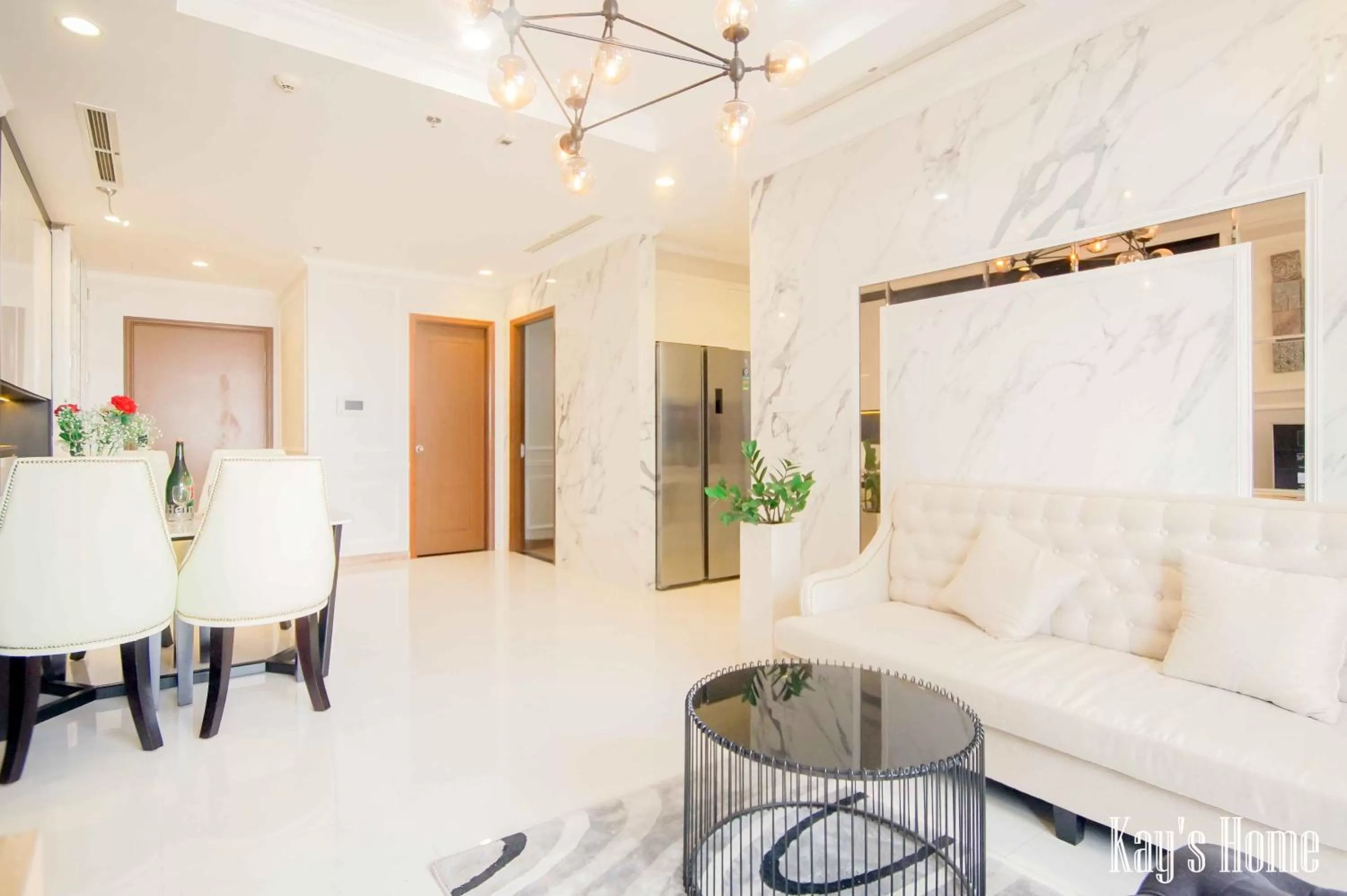 Living room in Vinhomes Central Park-Nice Homes