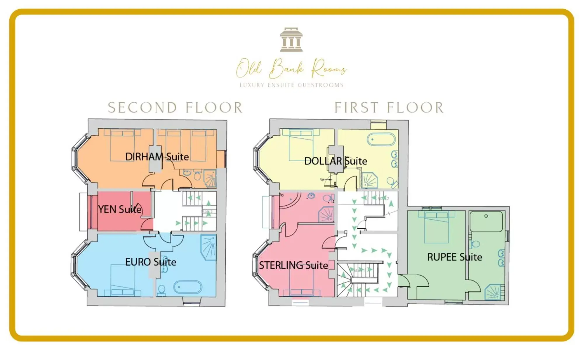 Floor Plan in Old Bank Rooms