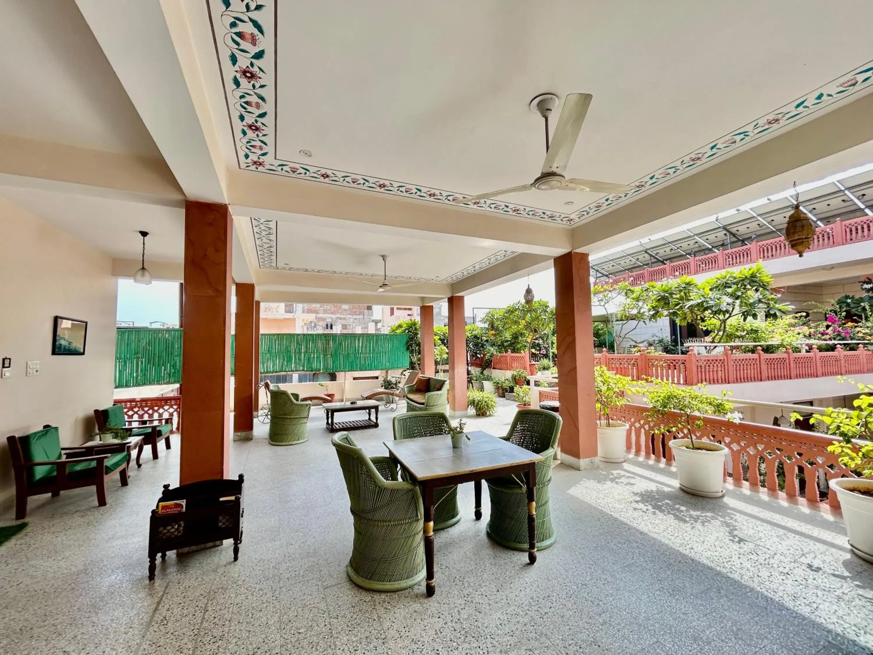 Inner courtyard view in Suryaa Villa Jaipur - A Boutique Heritage Haveli