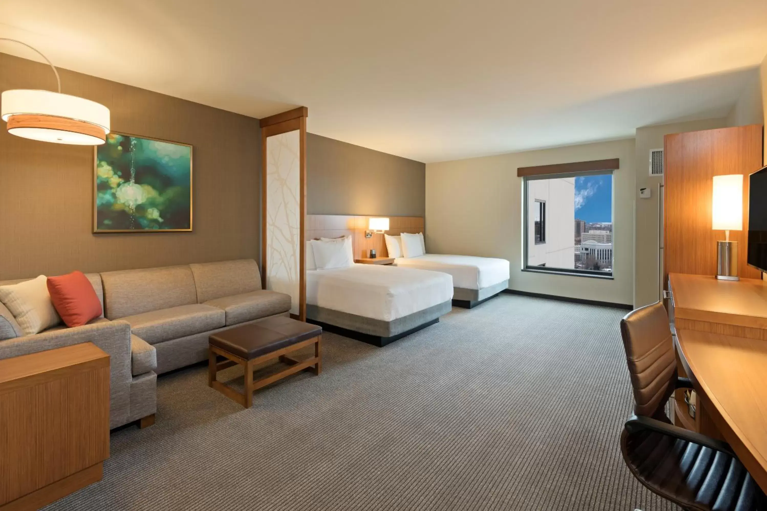 Queen Room with Two Queen Beds and Roll-In Shower - Disability Access in Hyatt Place Denver Downtown