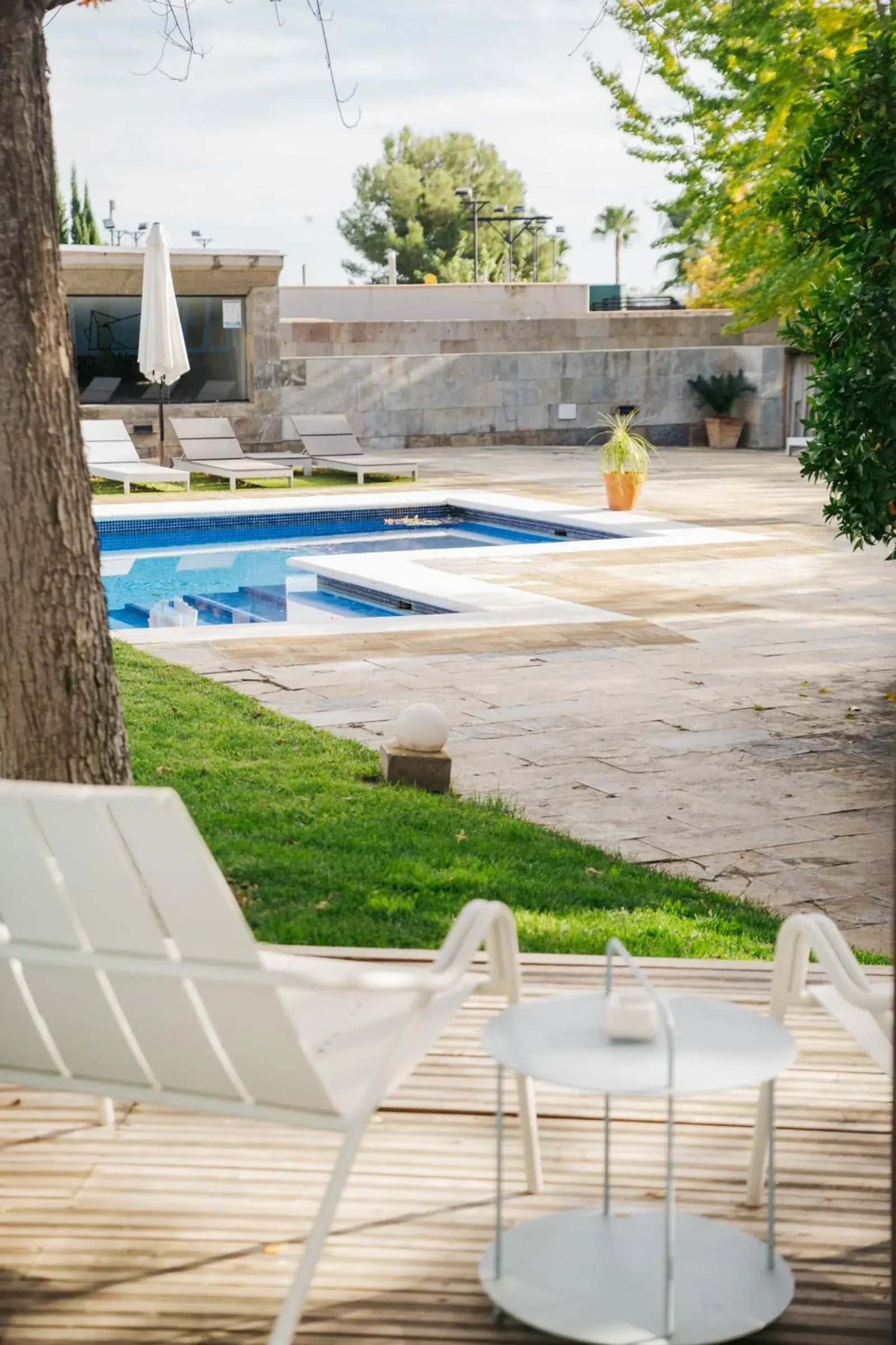 Garden view, Swimming Pool in Hotel Monument Mas Passamaner