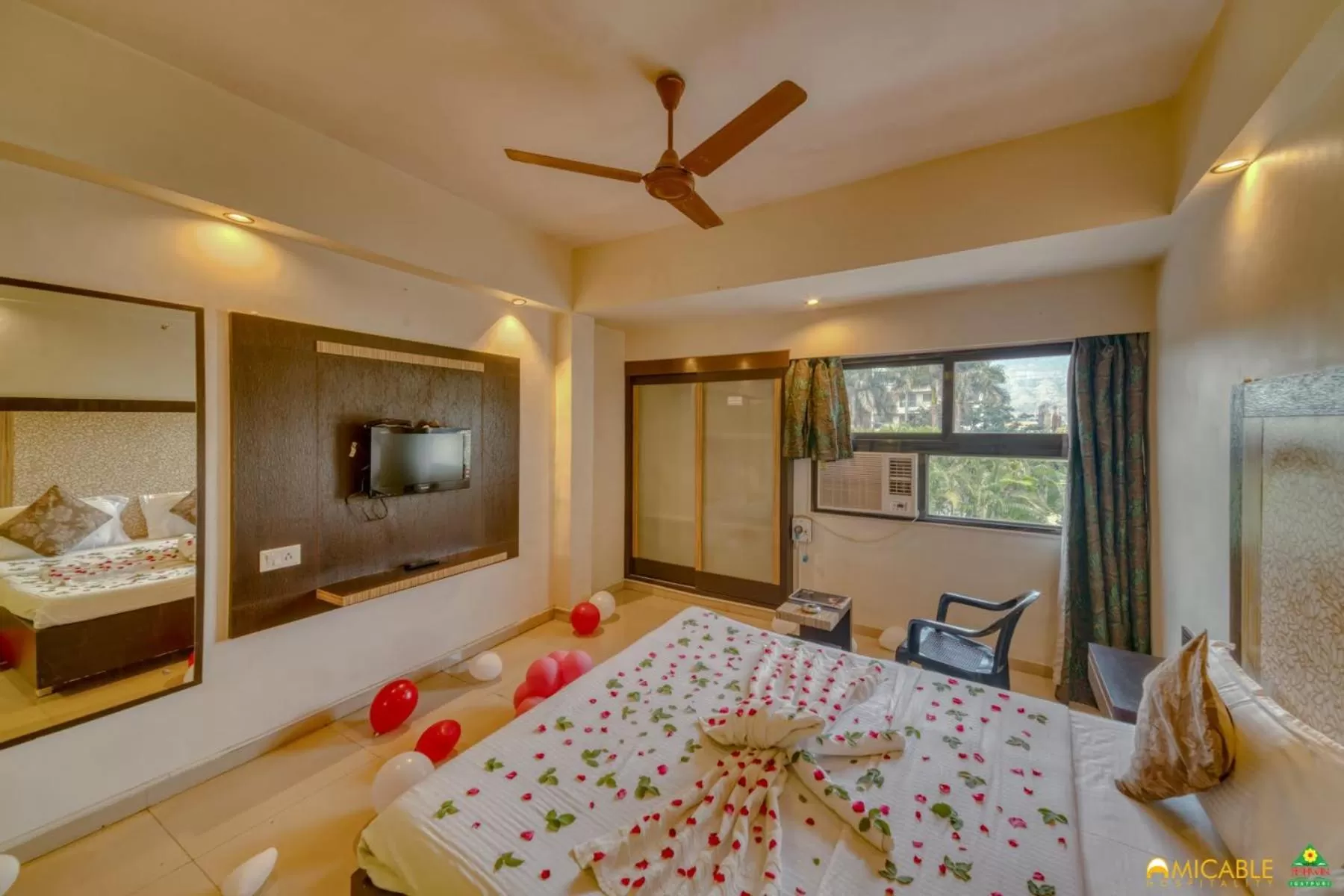 Photo of the whole room, Bed in Hotel Ashwin Igatpuri, Pure Veg & Jain Food