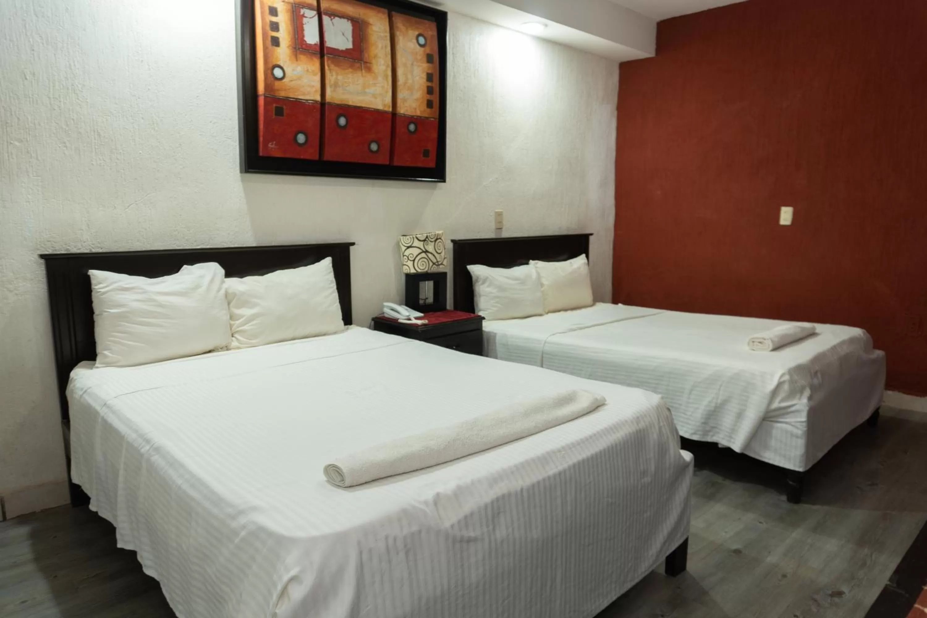 Bed in Hotel Makarios