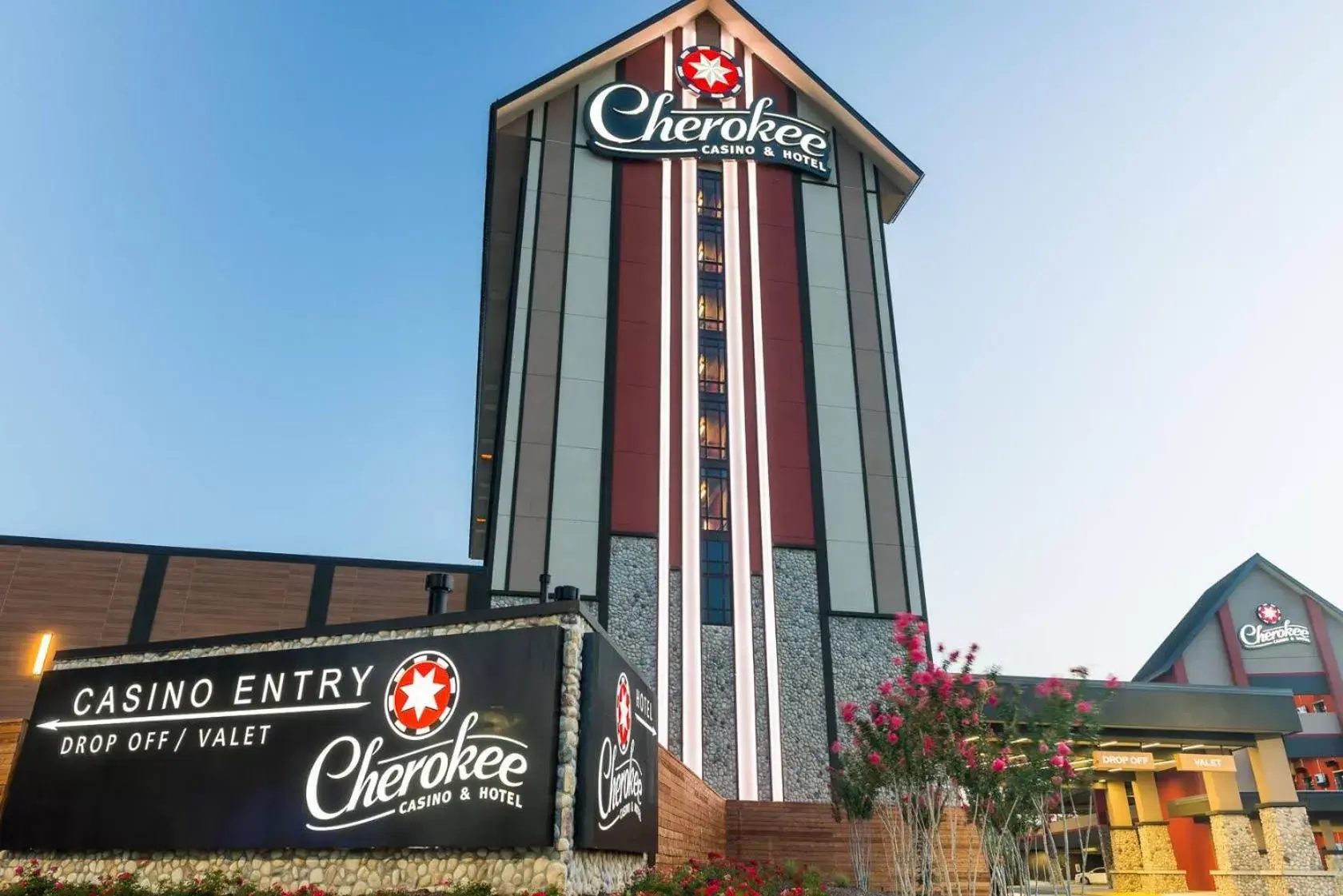 Property building, Property Logo/Sign in Cherokee Casino Hotel Roland