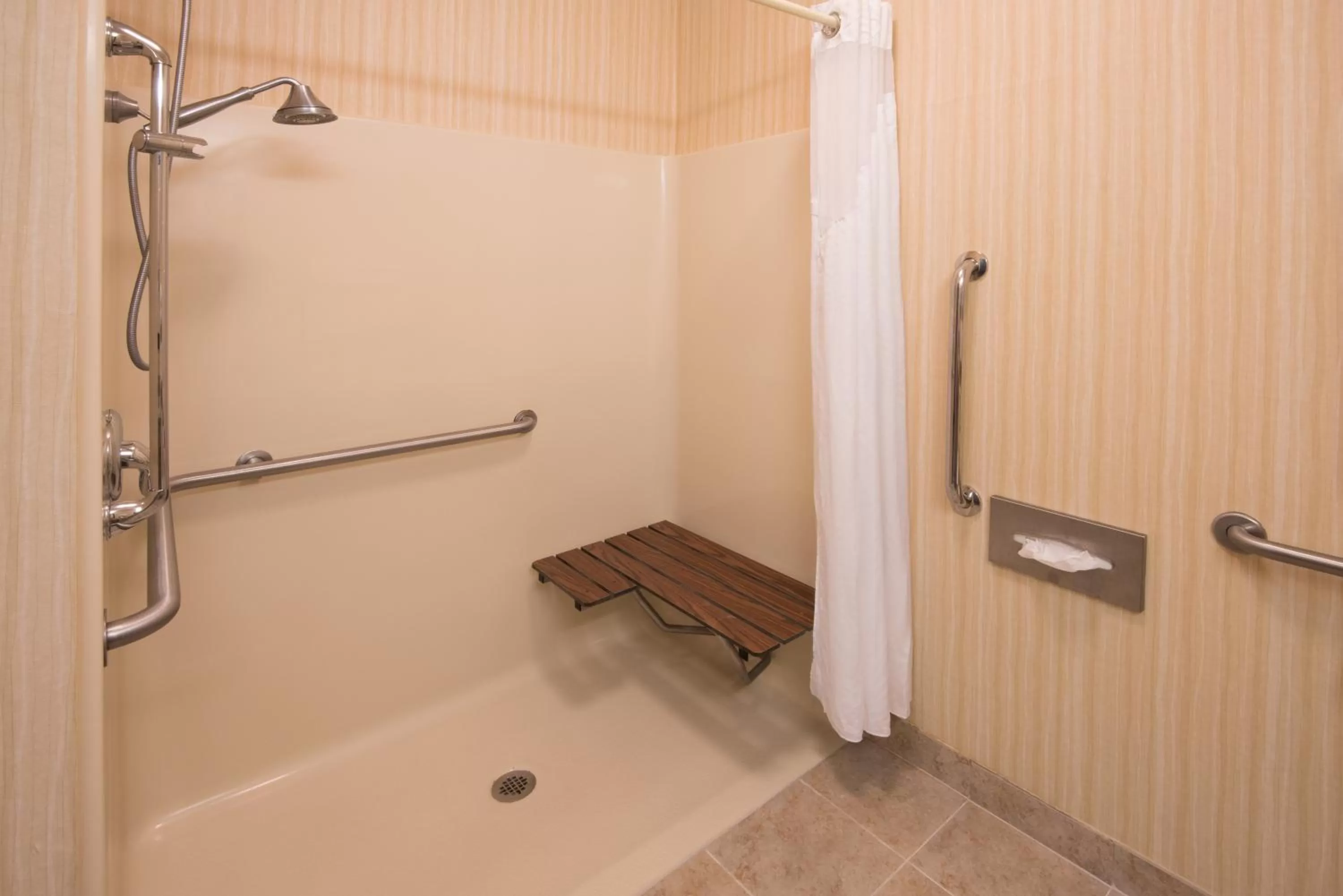 Standard Queen Room with Two Queen Beds and Accessible Roll-In Shower in Holiday Inn Express Hotel & Suites Wauseon by IHG