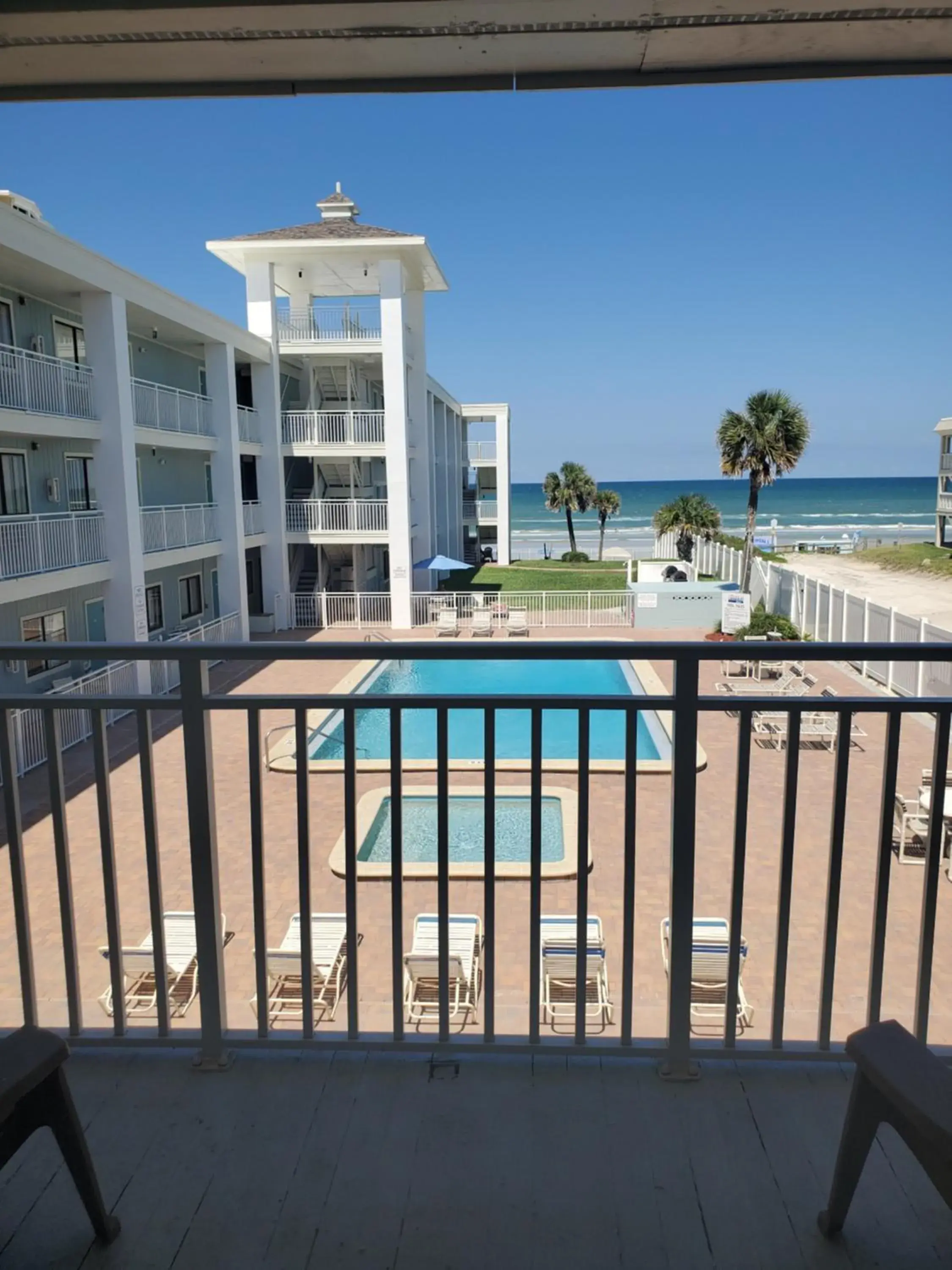 Balcony/Terrace, Pool View in Coastal Waters