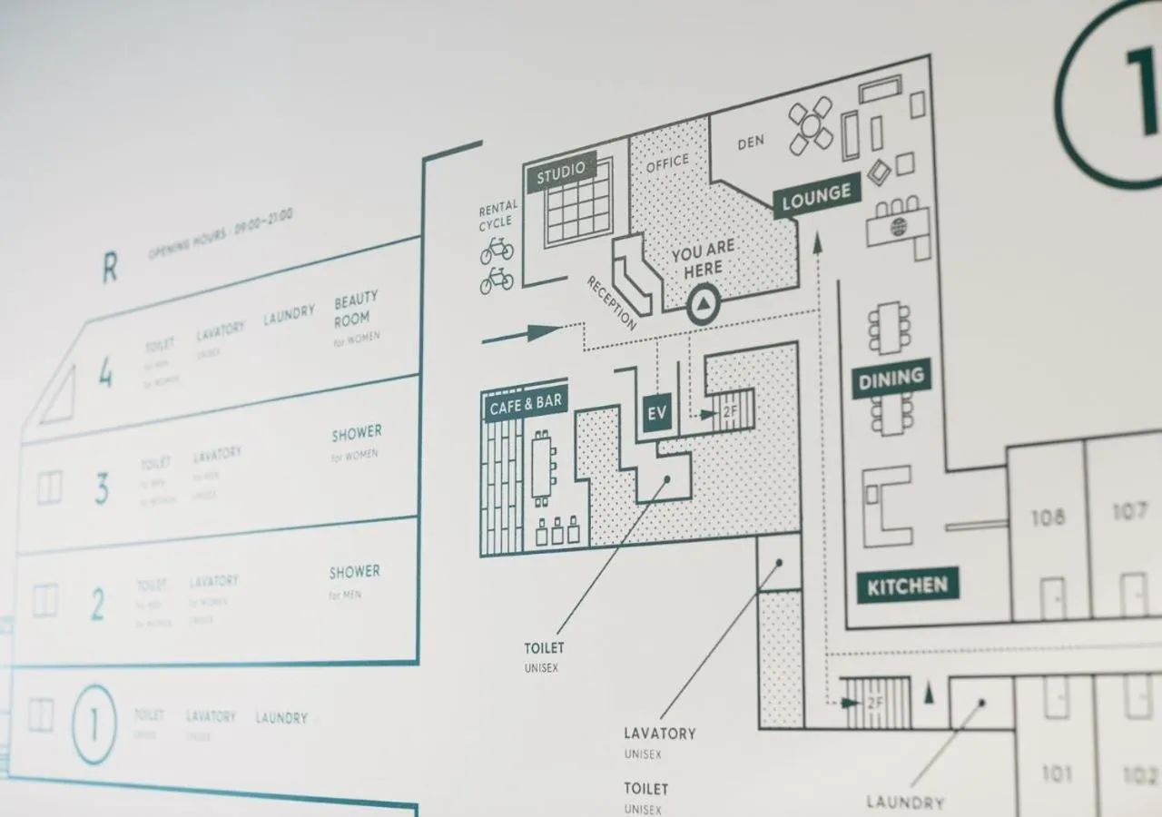 Floor plan in Hotel Graphy Nezu