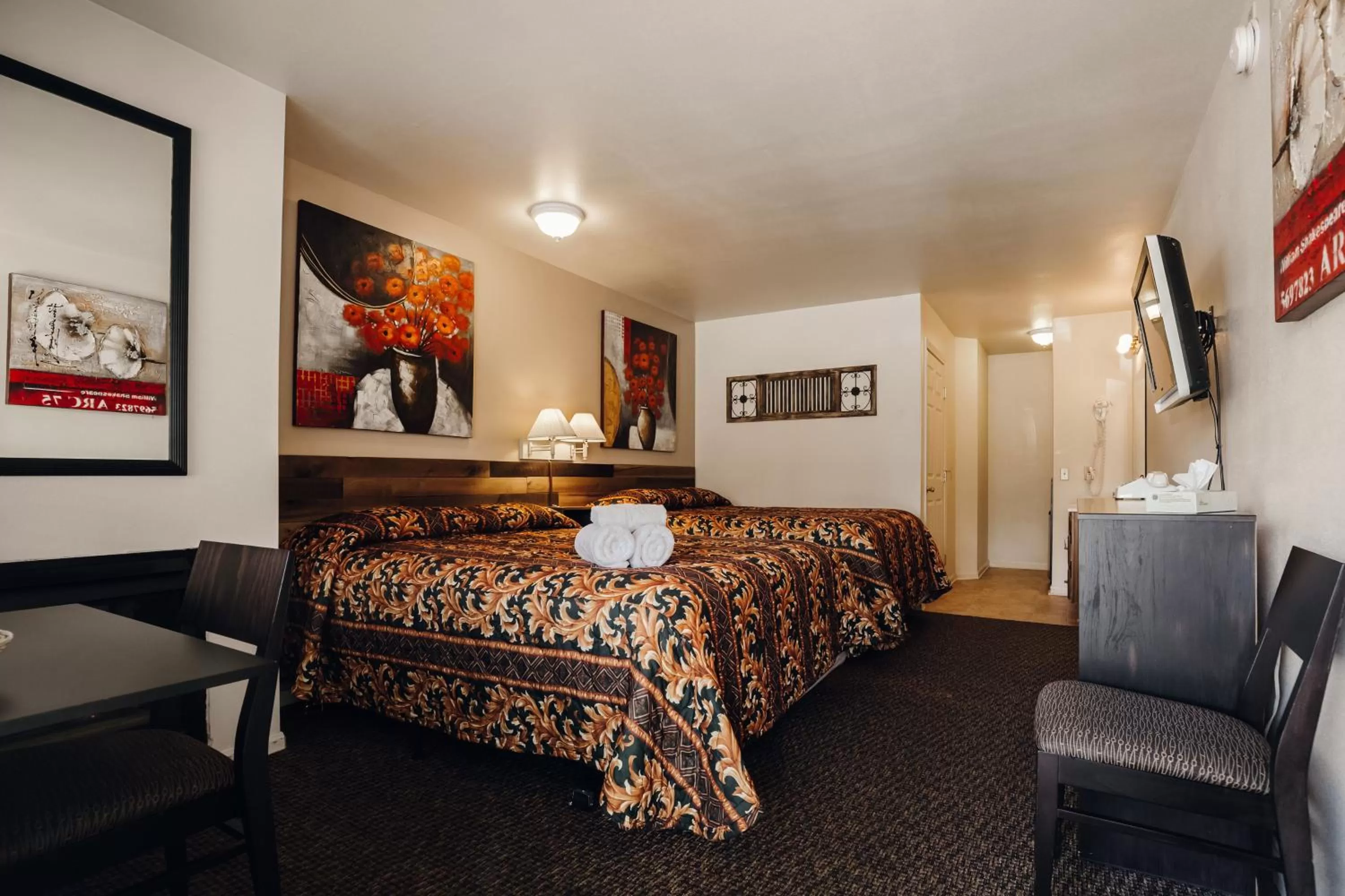 Bed in Vintage Lakeside Inn