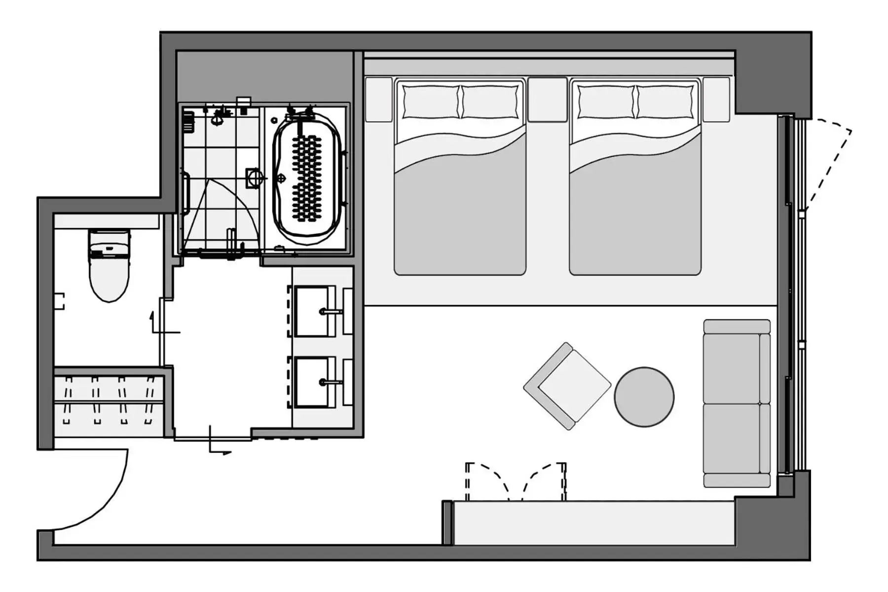 Floor Plan in KAYA Kyoto Nijo Castle, BW Signature Collection by Best Western