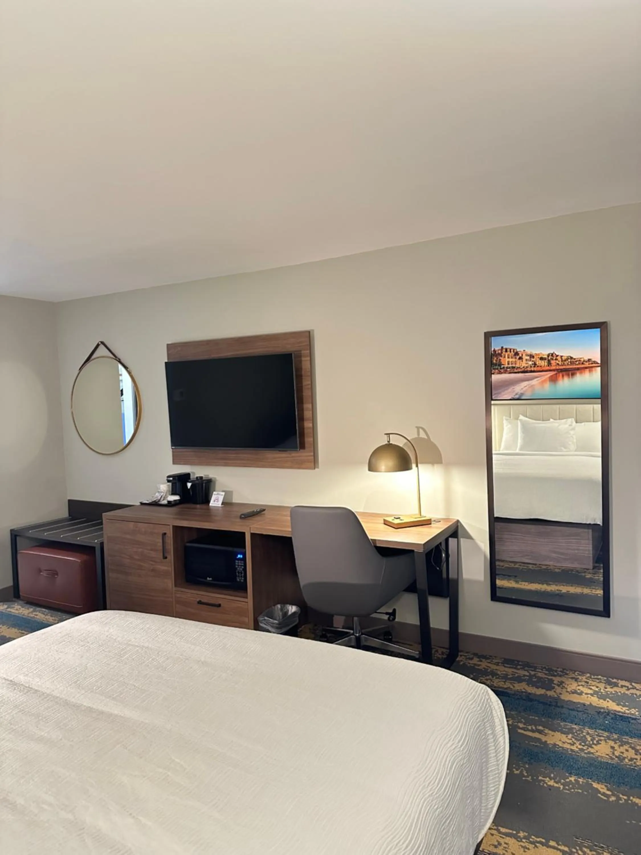 View (from property/room), Bed in La Quinta Inn by Wyndham Columbia NE Fort Jackson