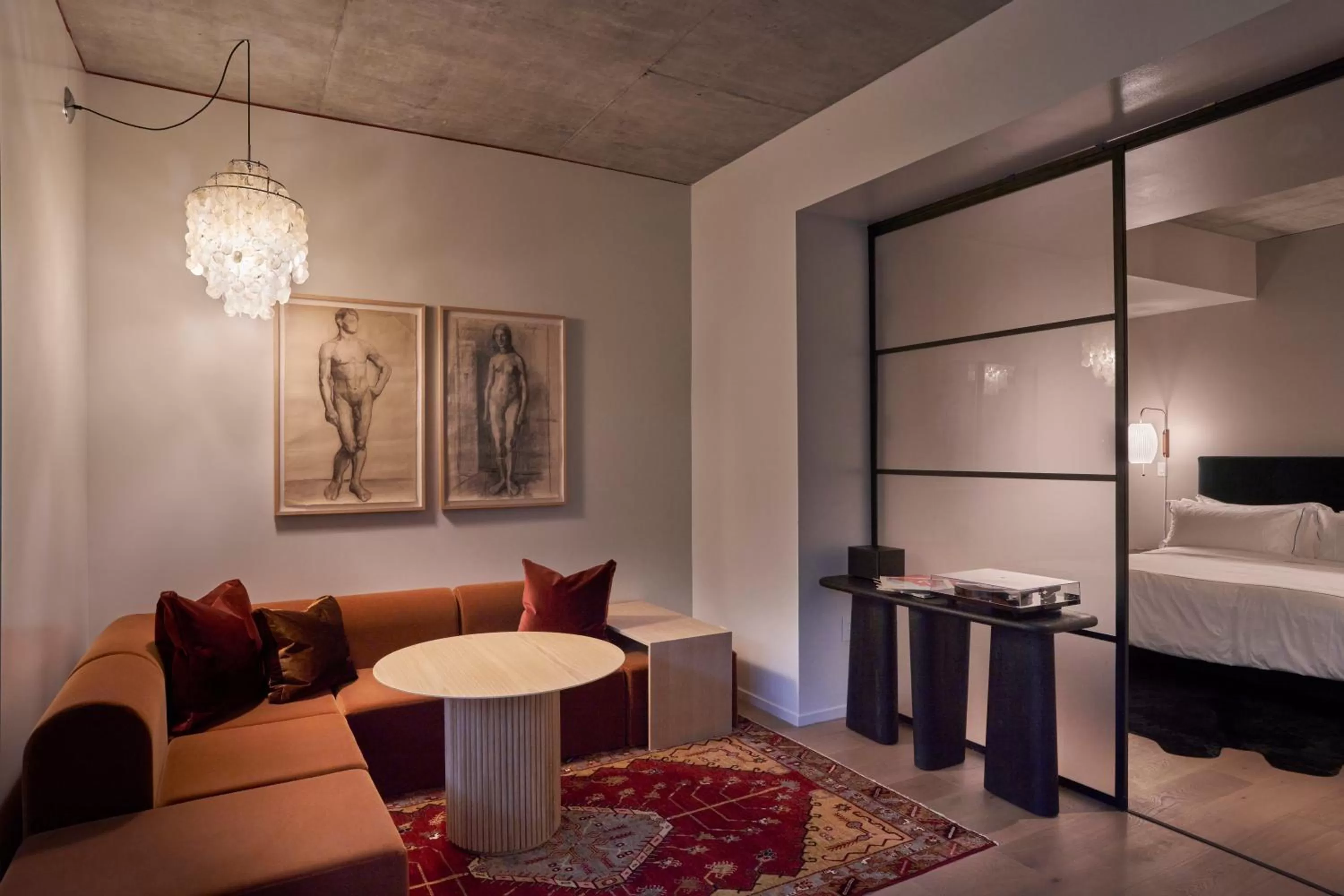 Seating area in Hotel Saint Cecilia