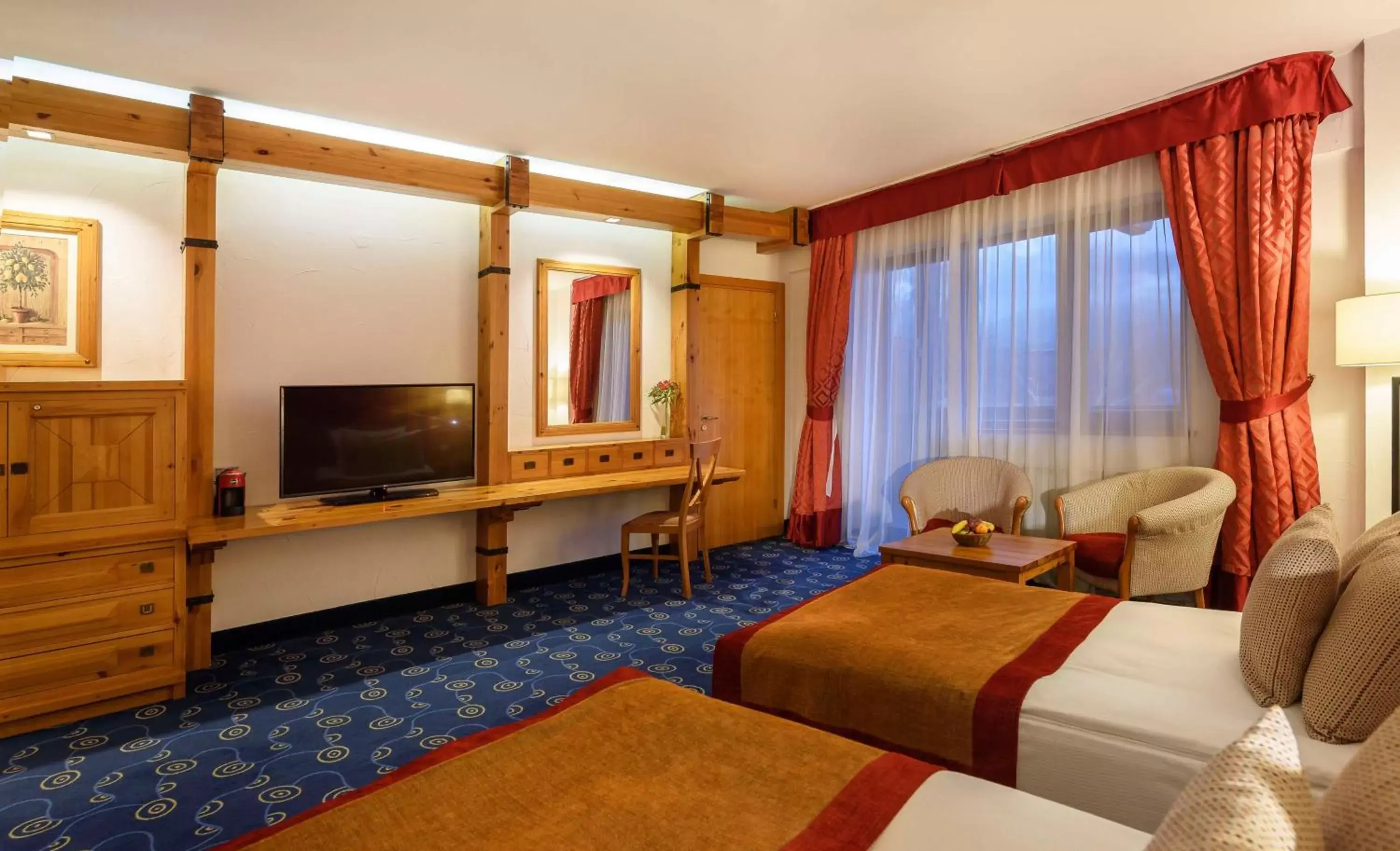 Bedroom, TV/Entertainment Center in Kempinski Hotel Grand Arena Bansko