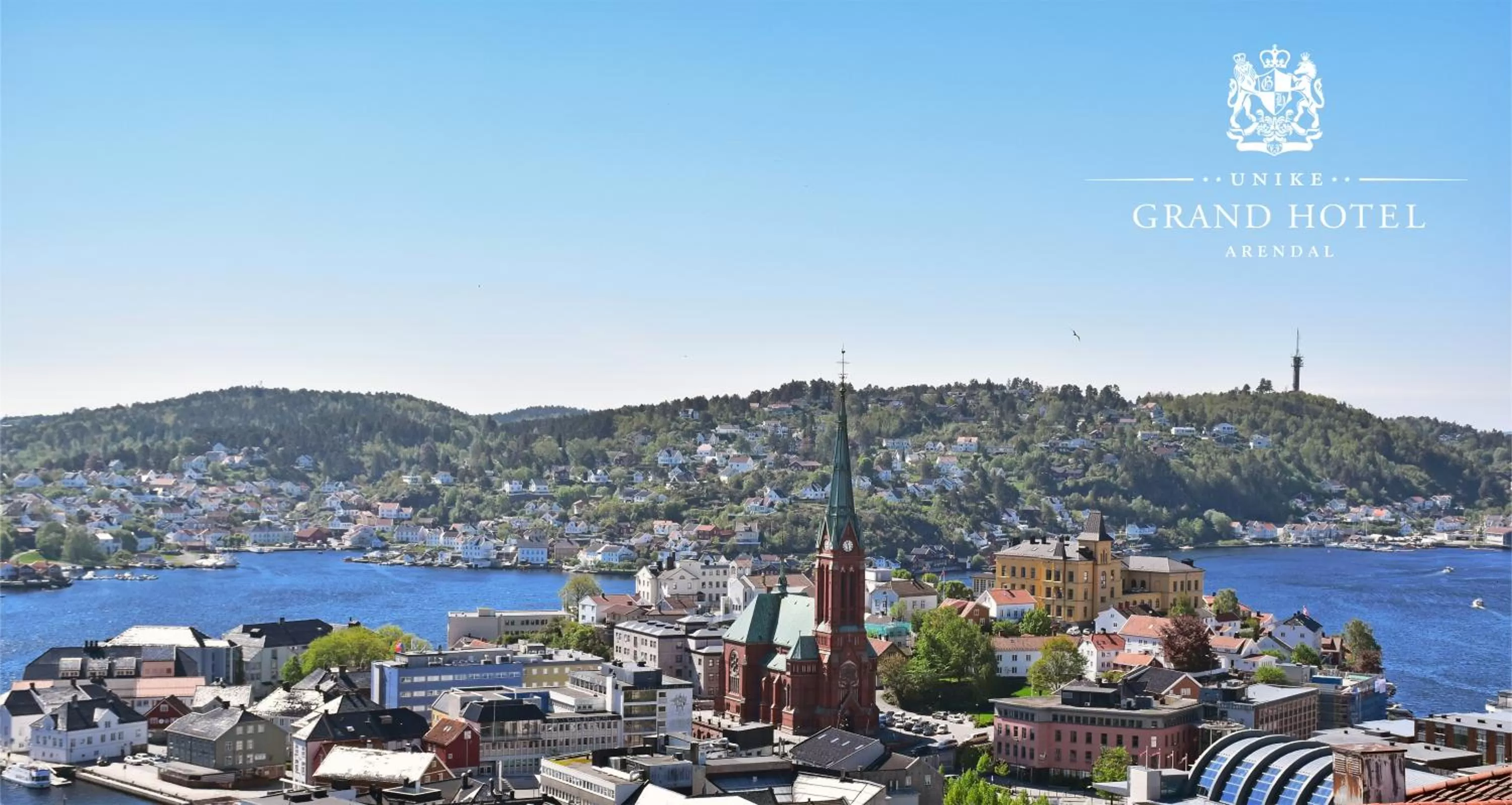 City view in Grand Hotel Arendal - Unike Hoteller