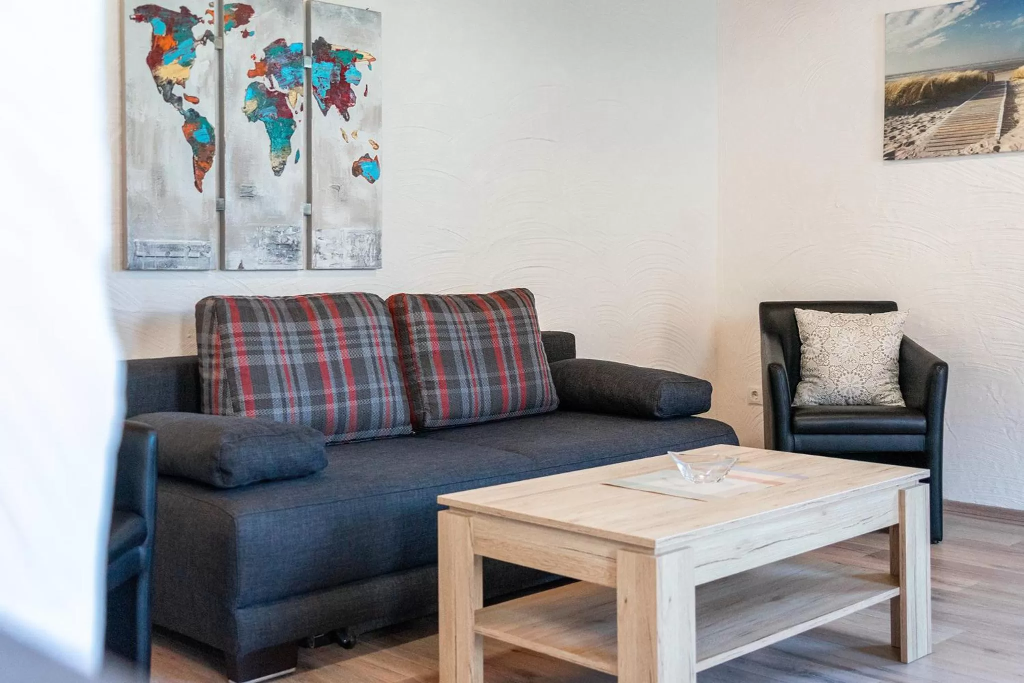 Living room in Villa Moorstern am Badesee Tannenhausen