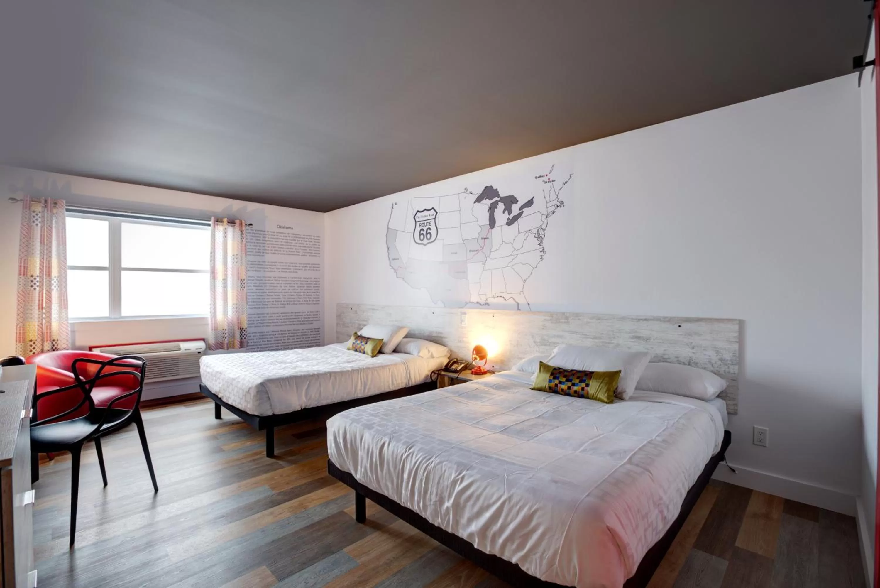 Bed in Hotel Historique et Manoir Route 66