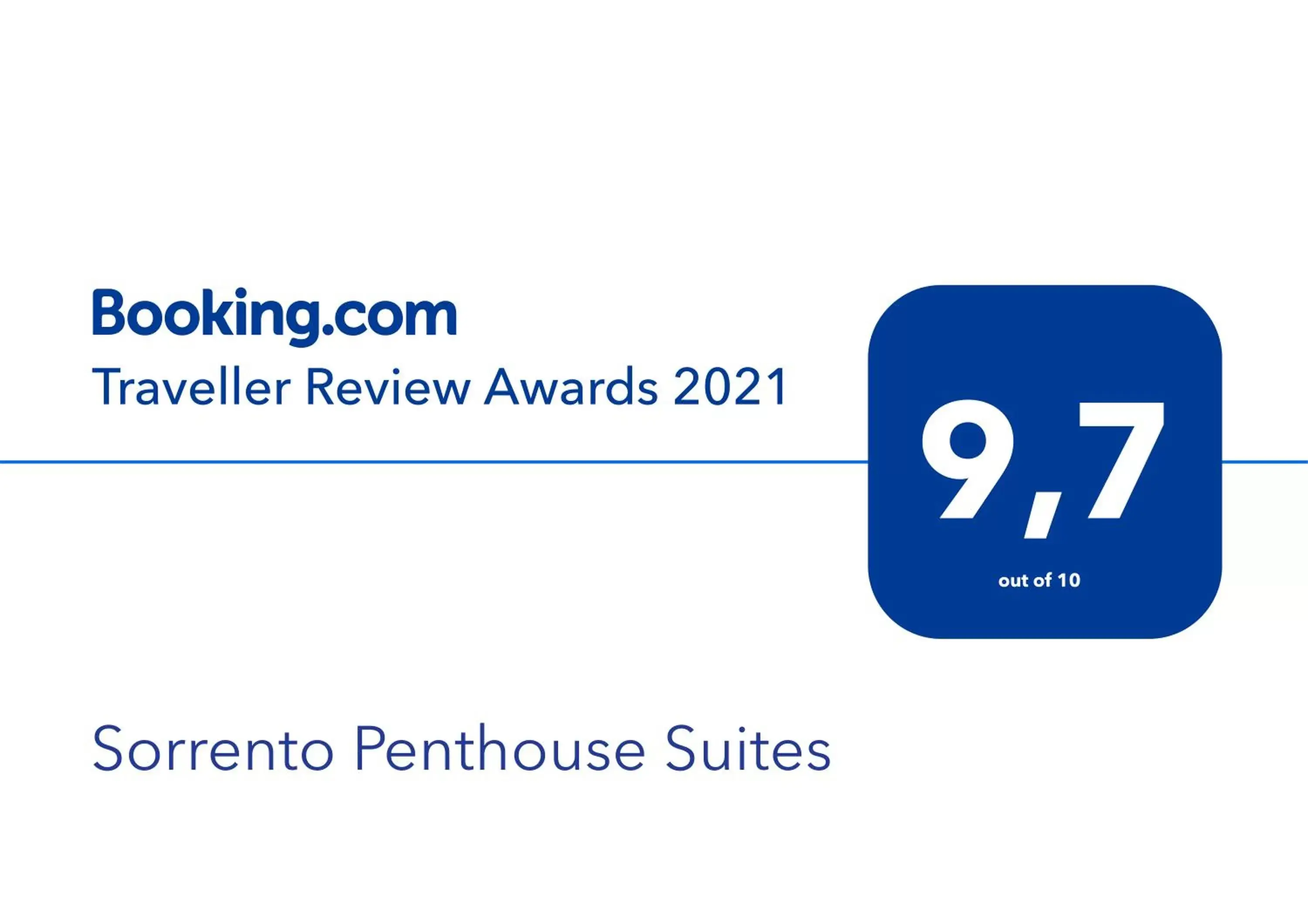 Certificate/Award in Sorrento Penthouse Suites