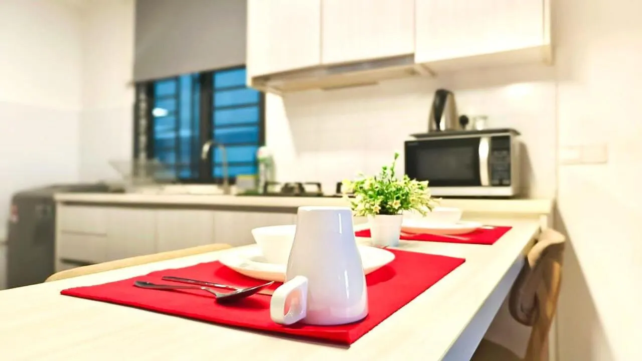 Kitchen/Kitchenette in 1 Tebrau Suites by Subhome