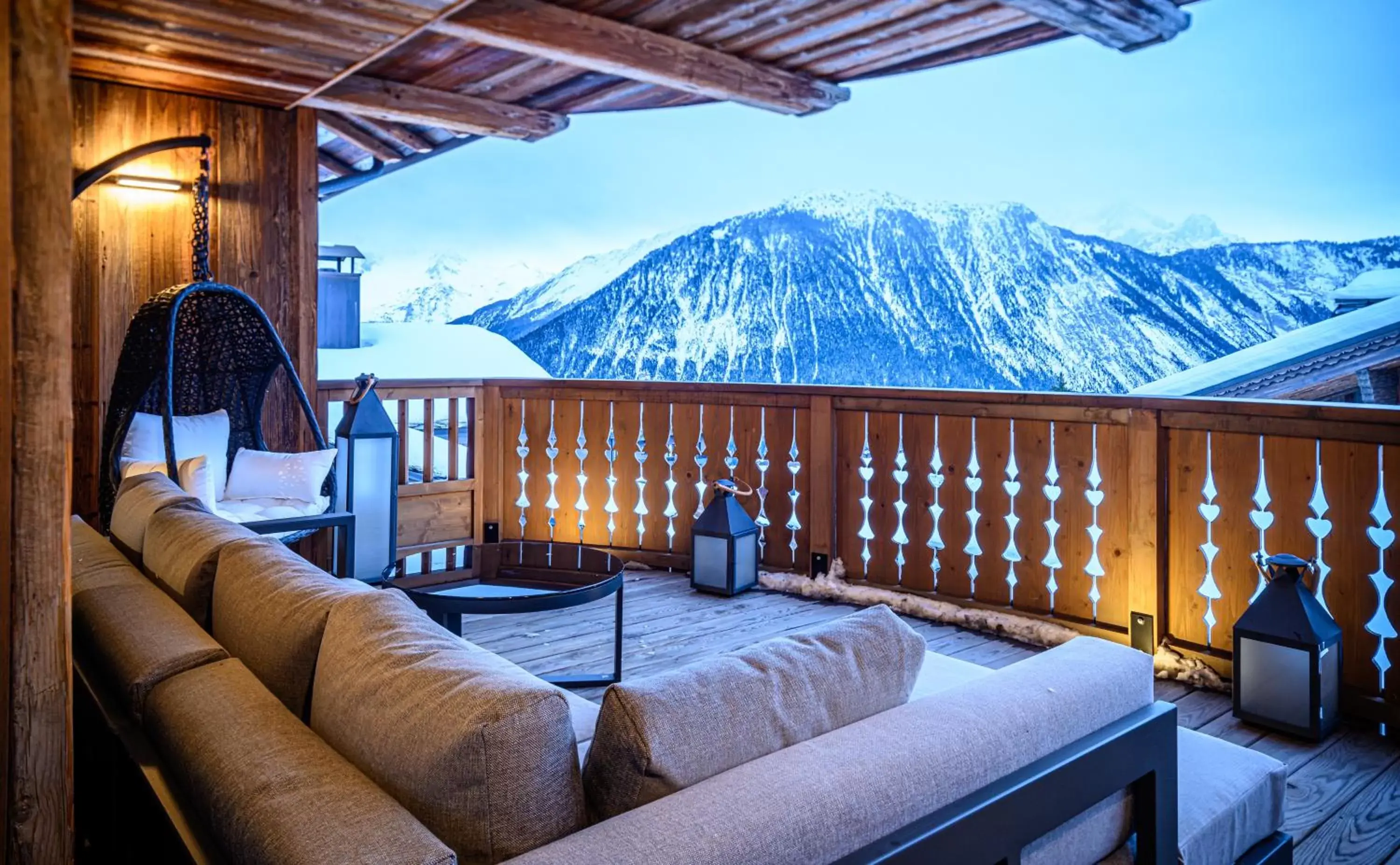 Balcony/Terrace, Mountain View in Six Senses Residences & Spa Courchevel