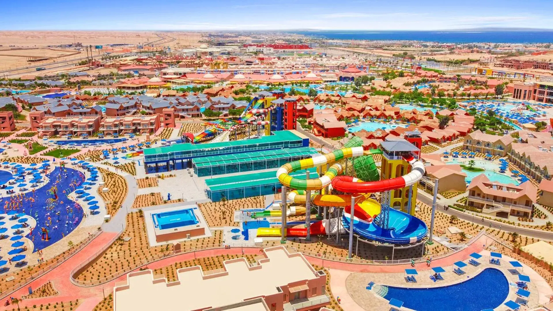 Bird's eye view, Bird's-eye View in Pickalbatros Jungle Aqua Park - Neverland Hurghada