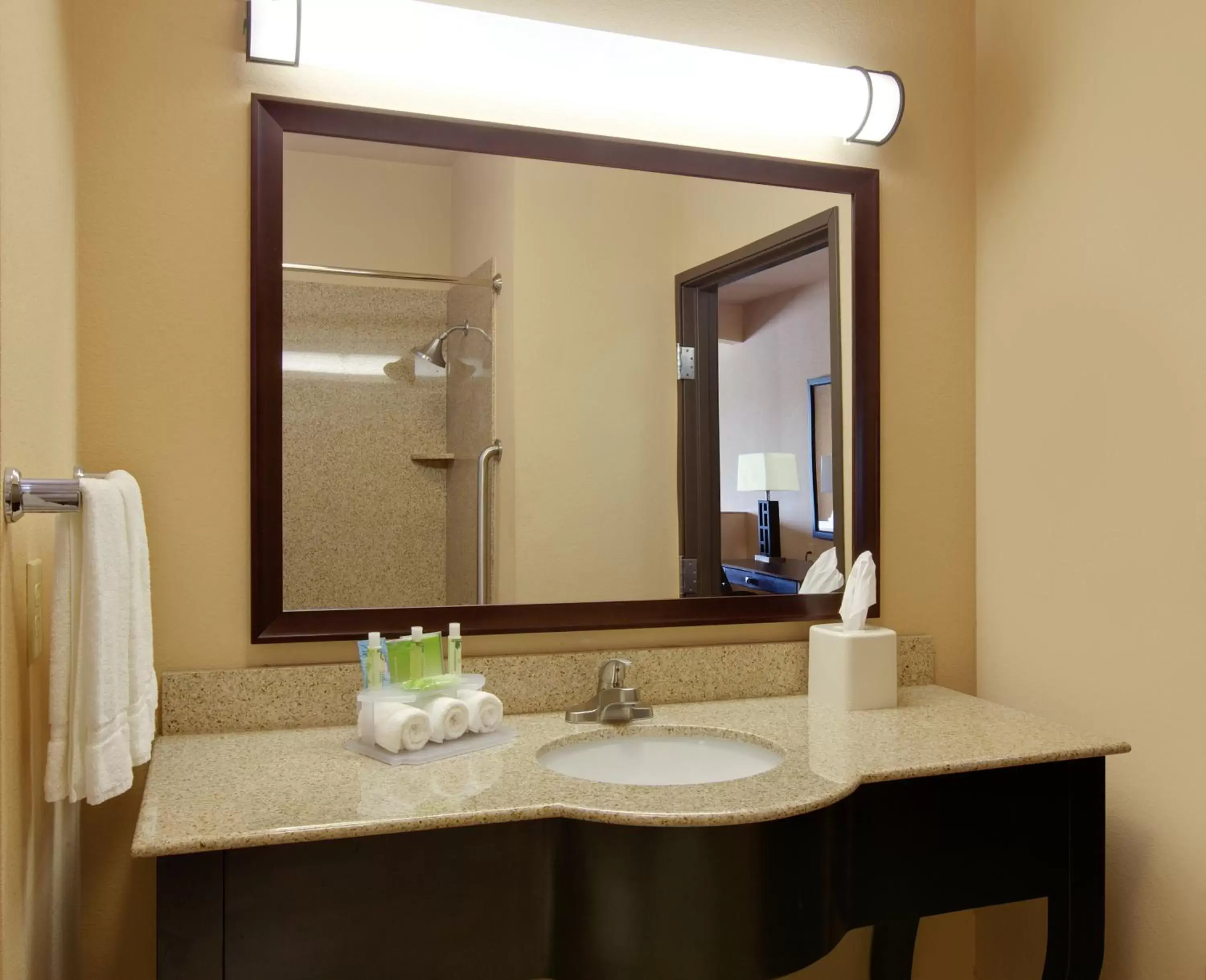 Bedroom, Bathroom in Holiday Inn Express Hotel & Suites Ennis, an IHG Hotel