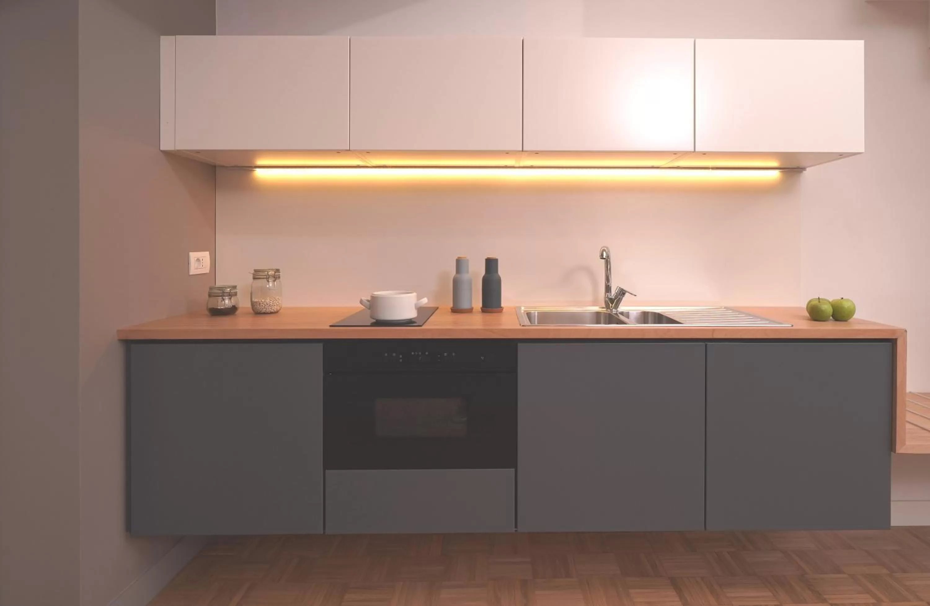 Kitchen or kitchenette in Hotel Piazza Bellini & Apartments