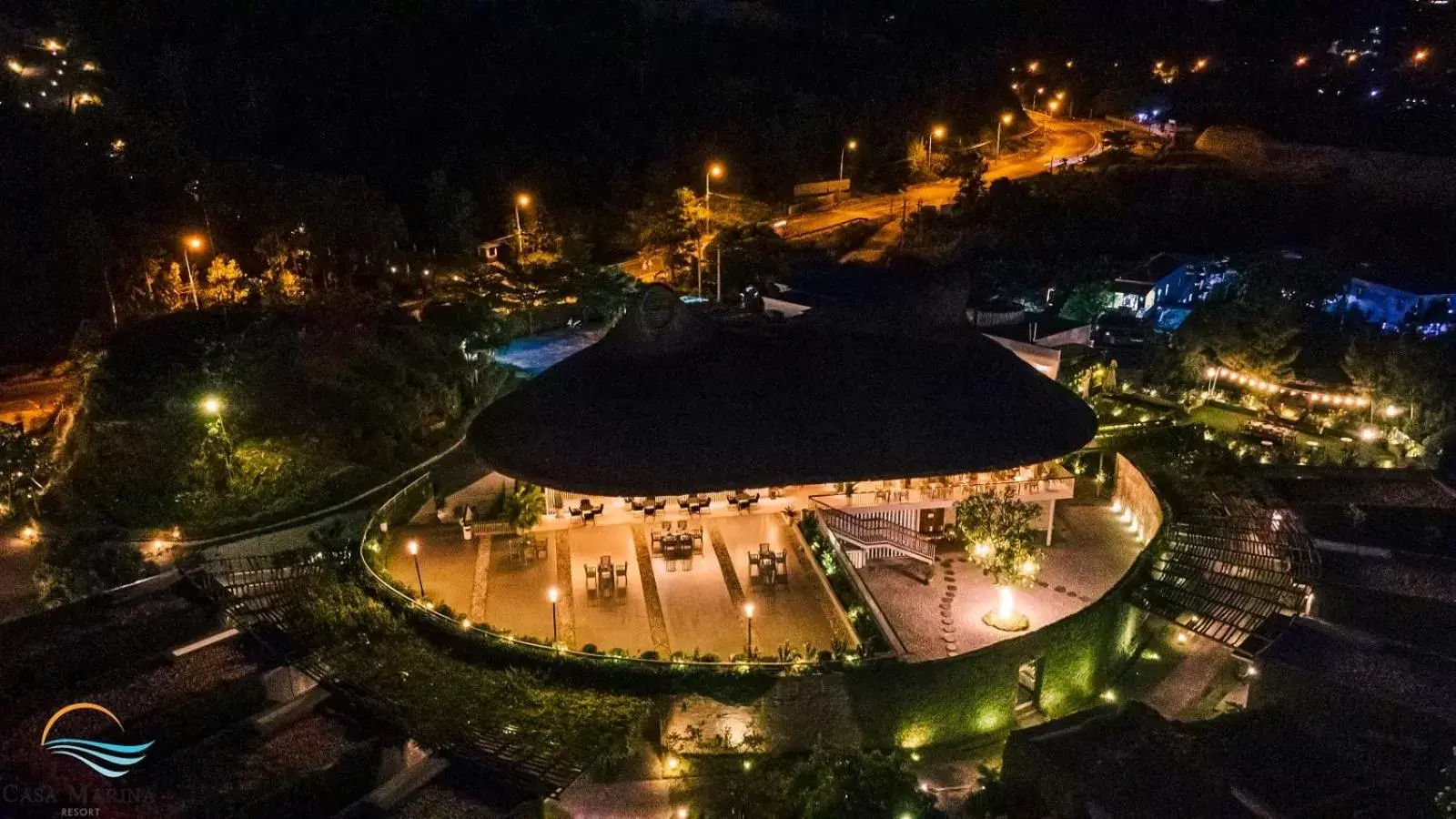 Night, Bird's-eye View in Casa Marina Resort