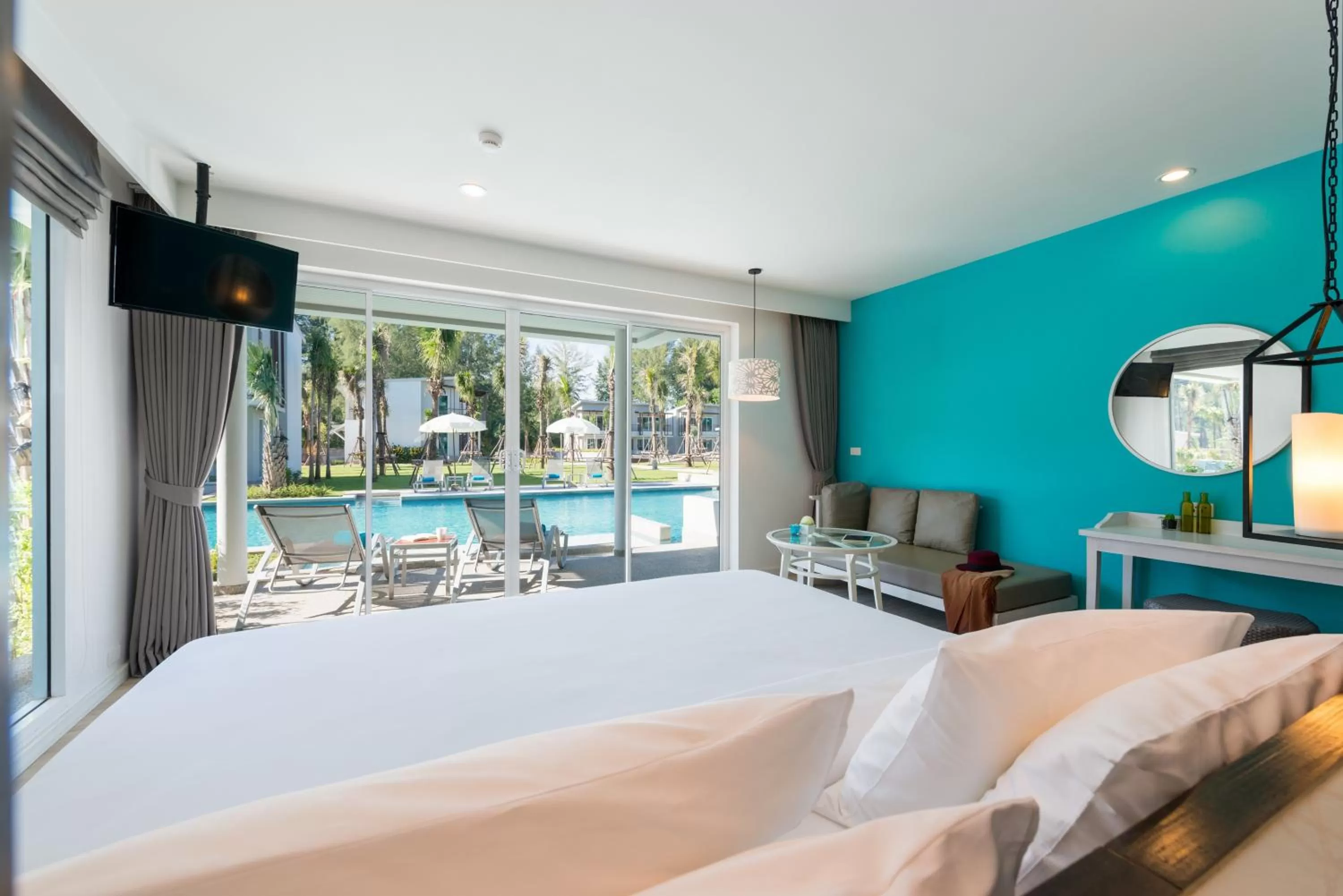 View (from property/room), Bed in The Waters Khao Lak by Katathani - SHA Extra Plus