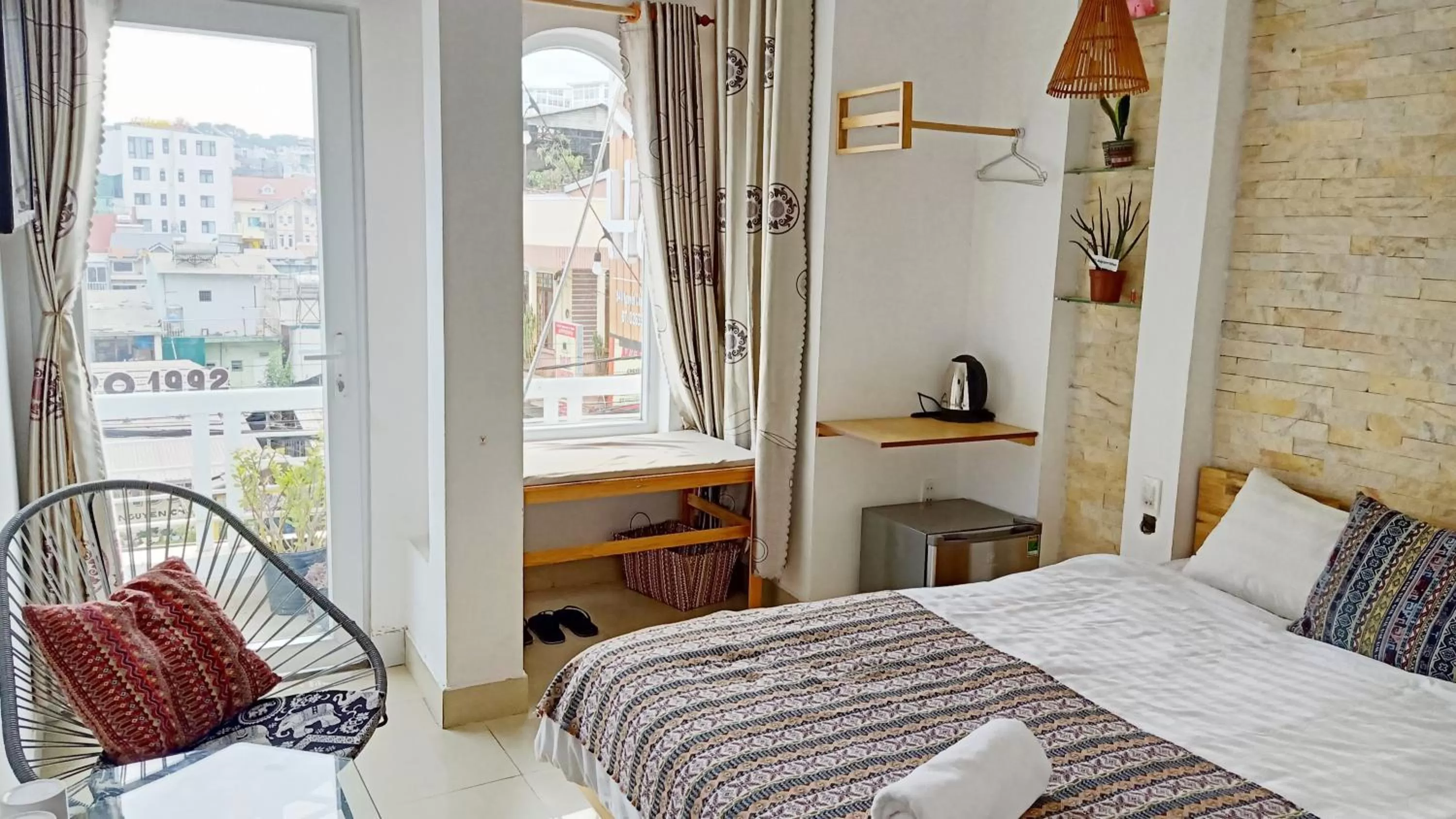 Bed in Hotel Làng Kò Hơ