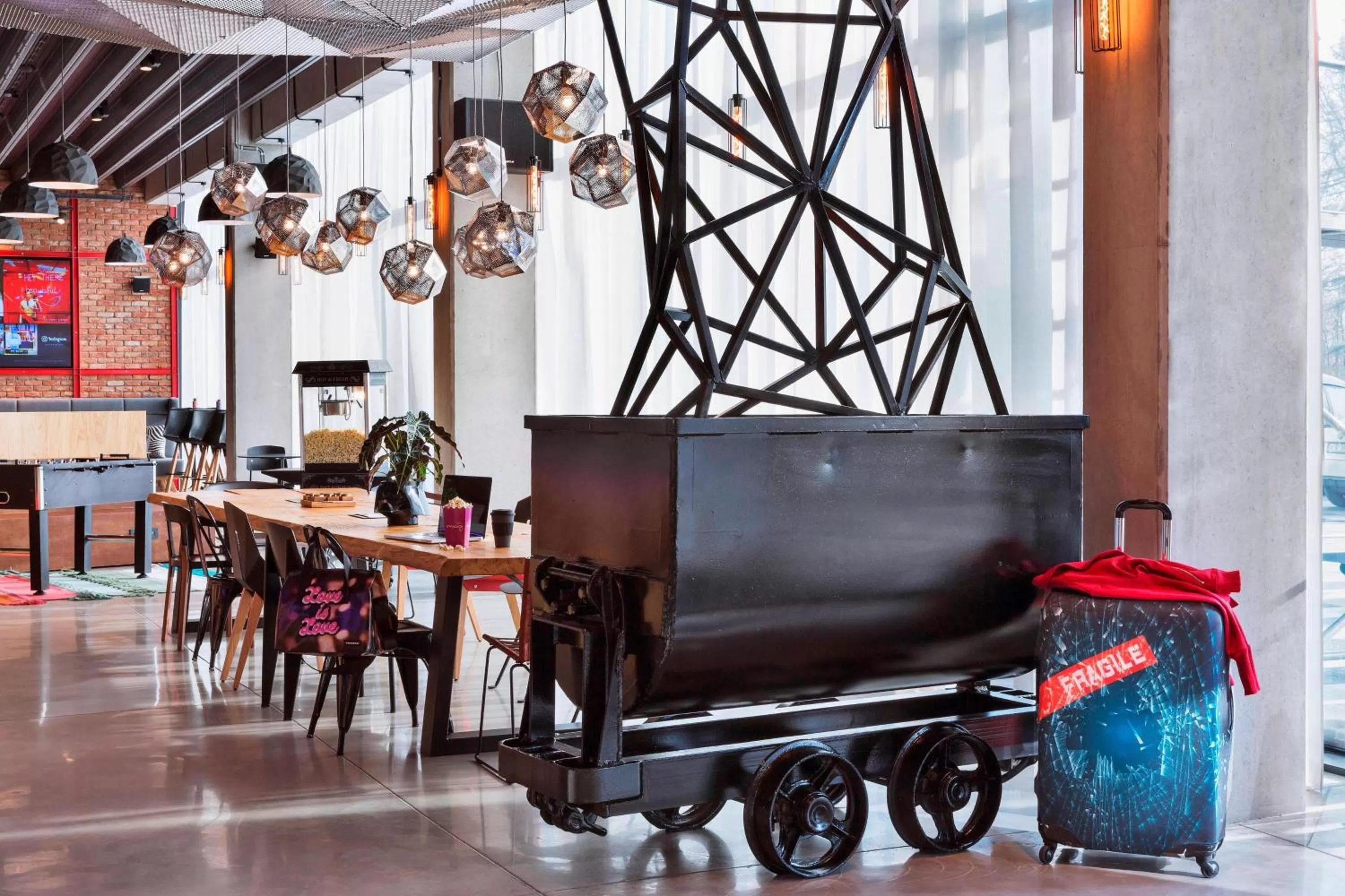 Lobby or reception in Moxy Katowice Airport