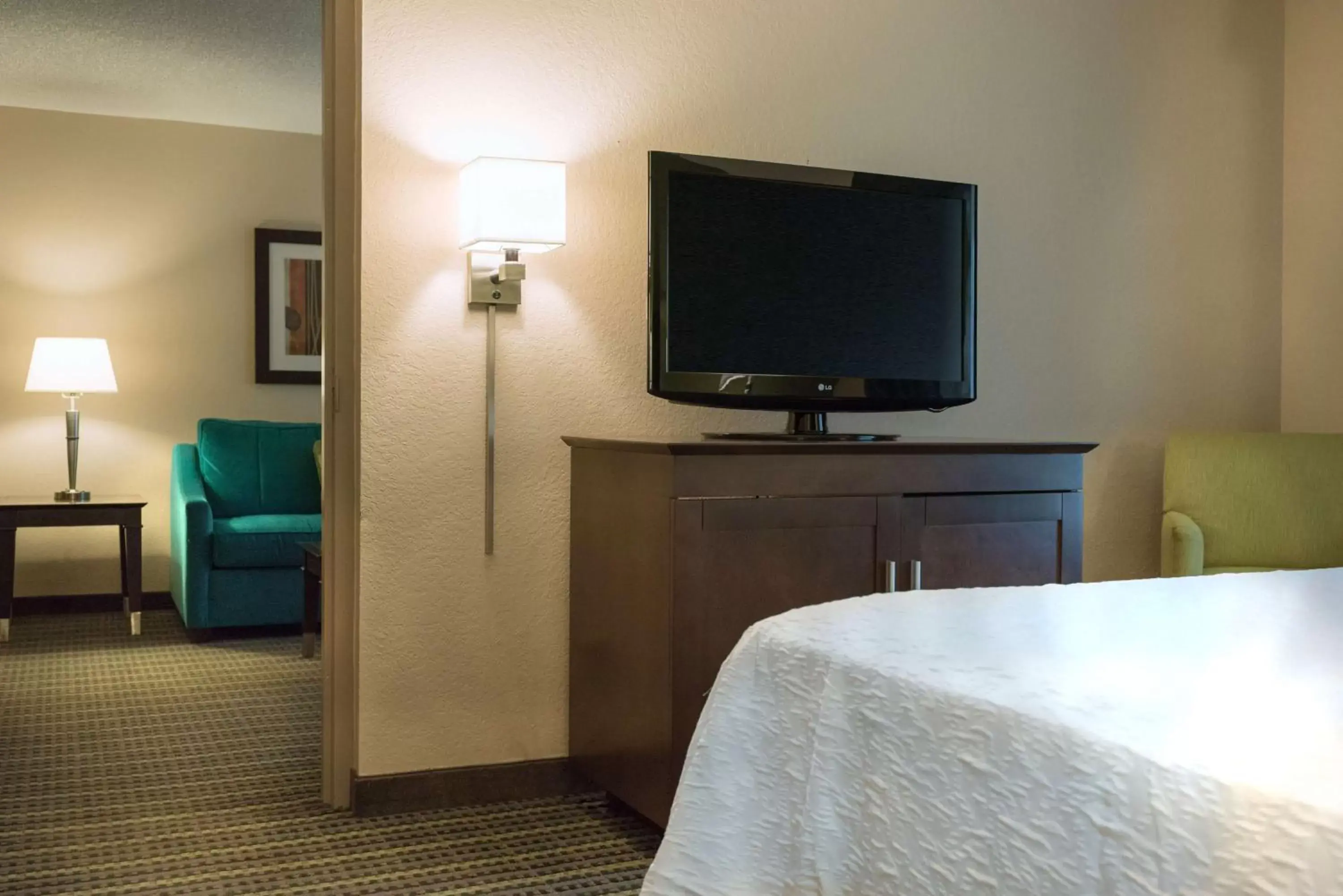 Bed, TV/Entertainment Center in Hampton Inn Brooksville Dade City