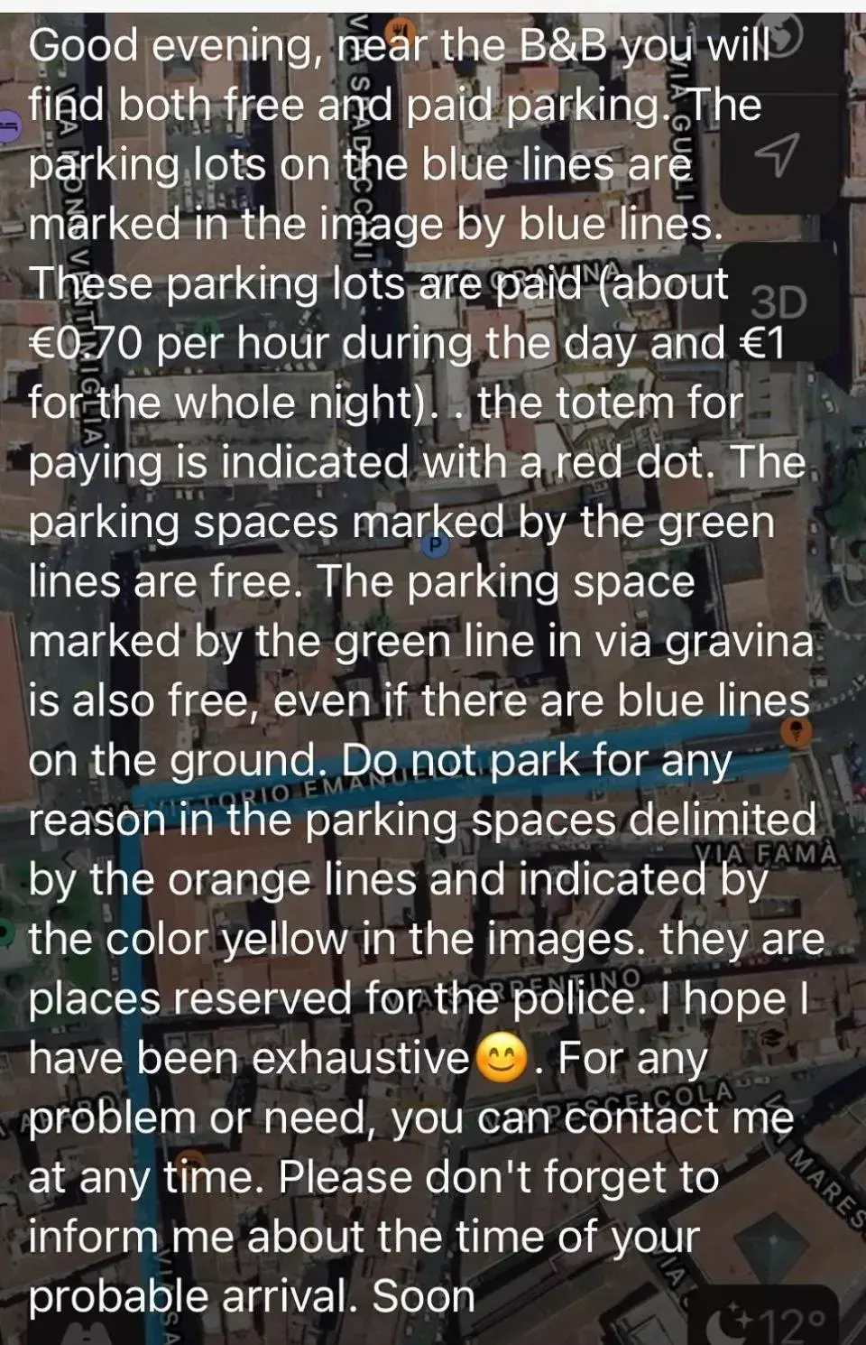 Parking in B&B i MORI