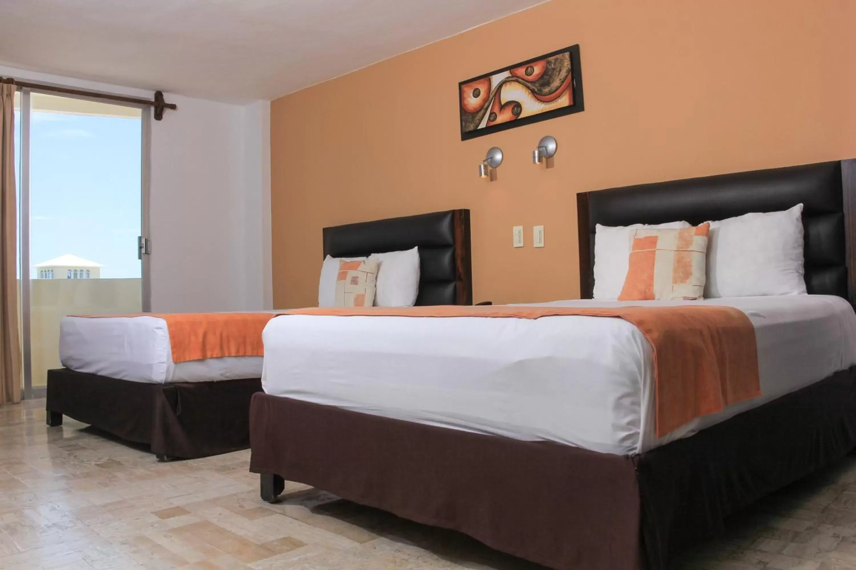 Bed in Hotel Calypso Cancun