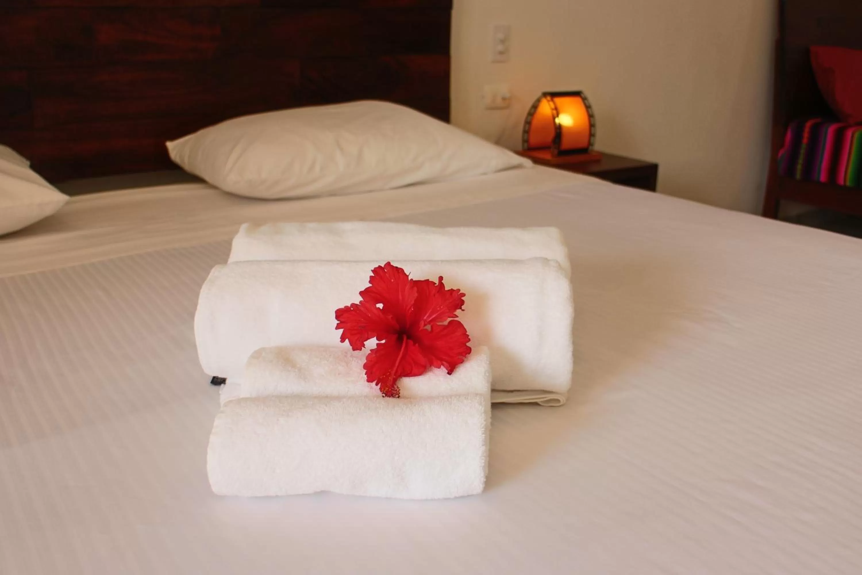 towels, Bed in Basic Tulum