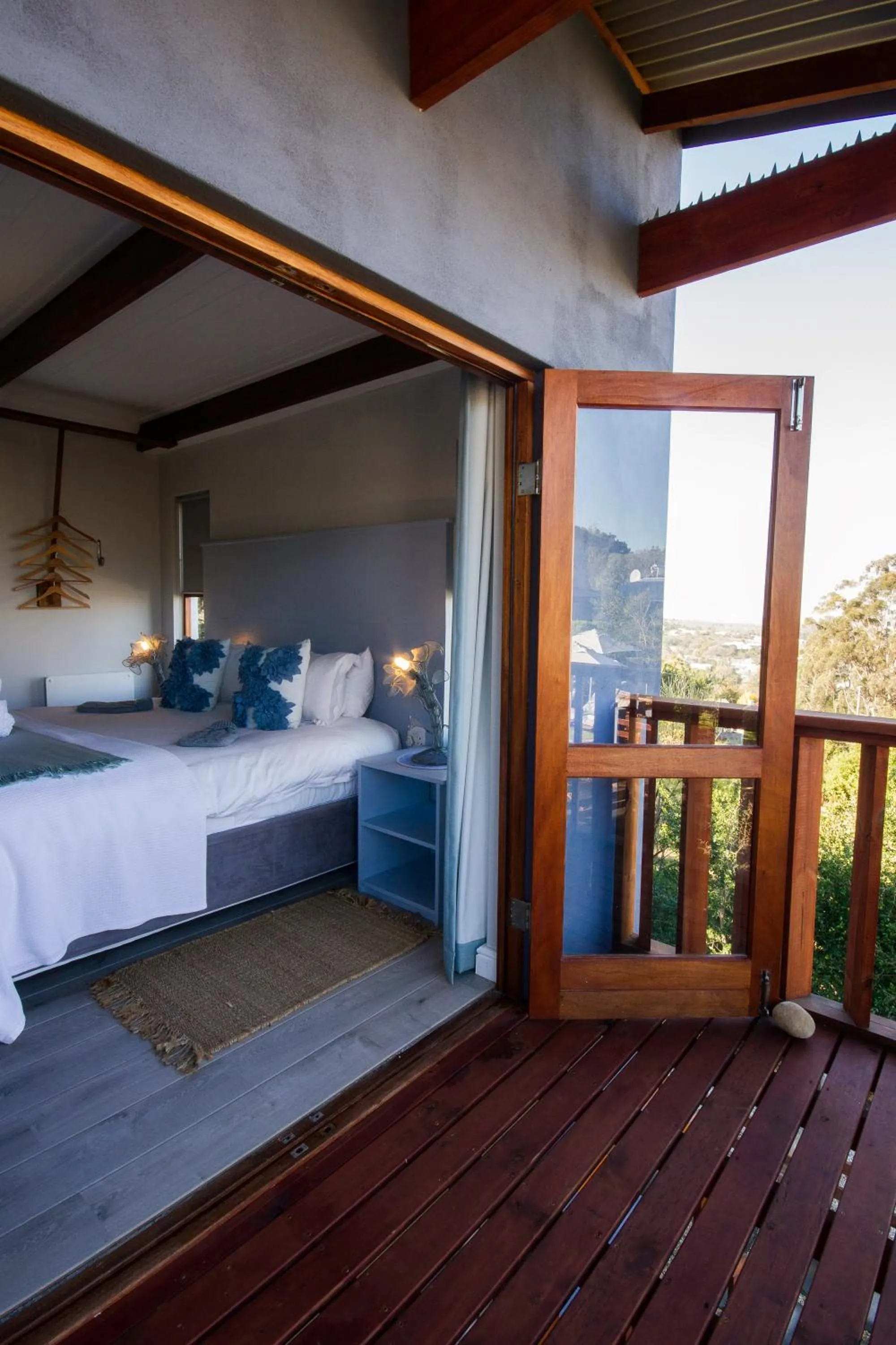 Patio, Bed in A Hilltop Country Retreat