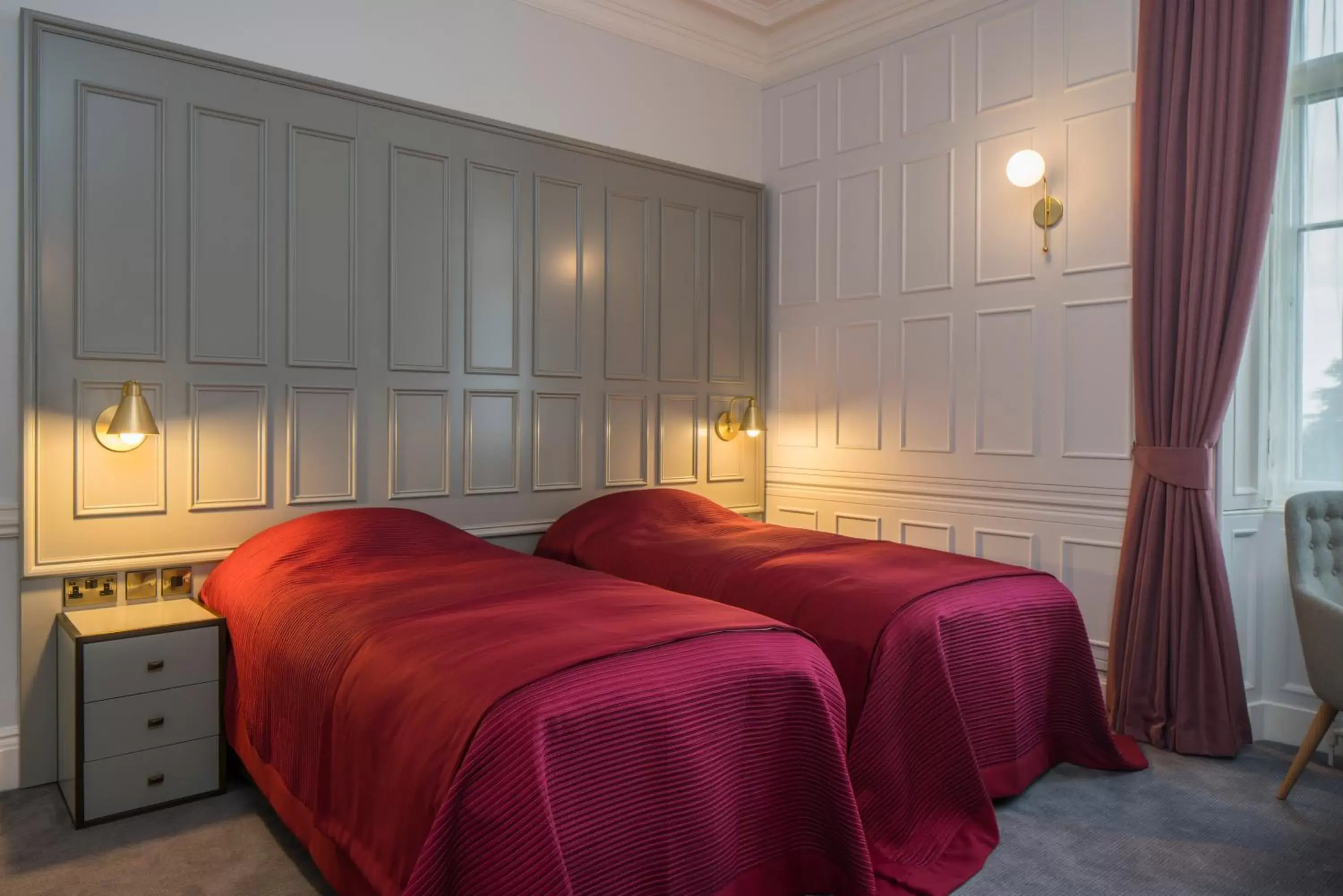Bedroom, Bed in Lilleshall House & Gardens and Lilleshall National Sports Centre