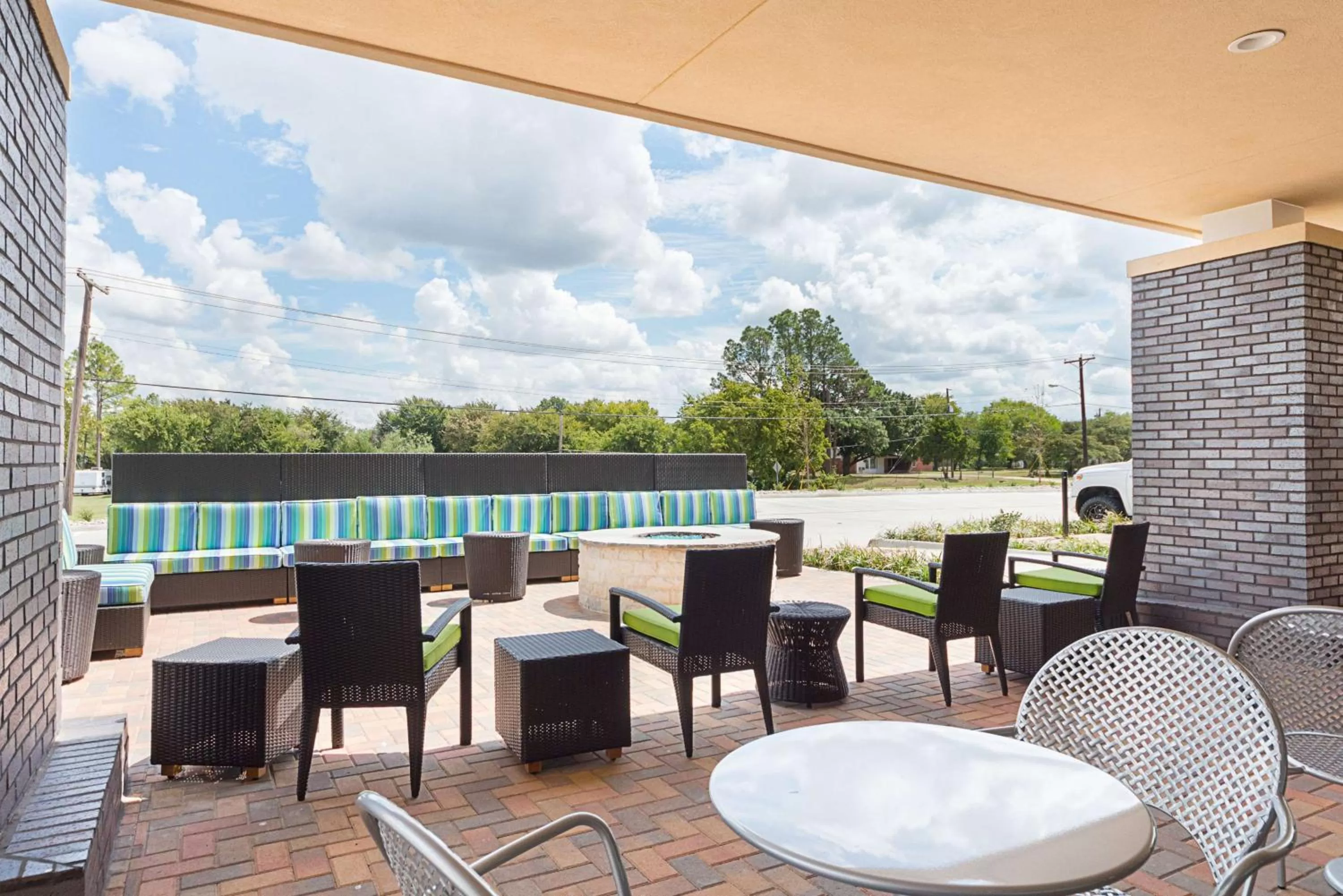 Patio in Home2 Suites By Hilton Dallas Grand Prairie