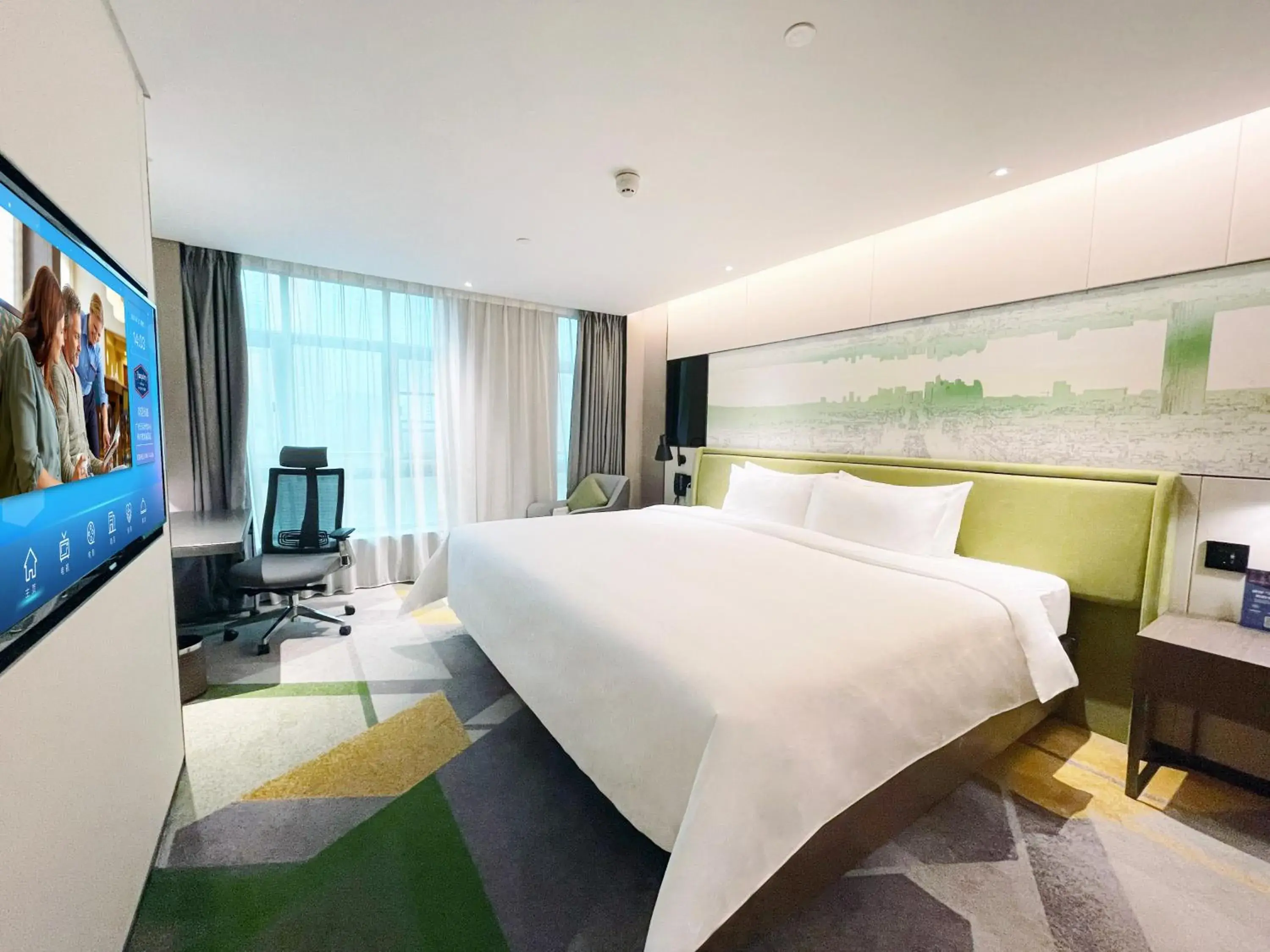 Bed in Hampton by Hilton Guangzhou Tianhe Sports Center-Free Shuttle Bus to Exhibition During Canton Fair Period Bed in Hampton by Hilton Guangzhou Tianhe Sports Center-Free Shuttle Bus to Exhibition During Canton Fair Period