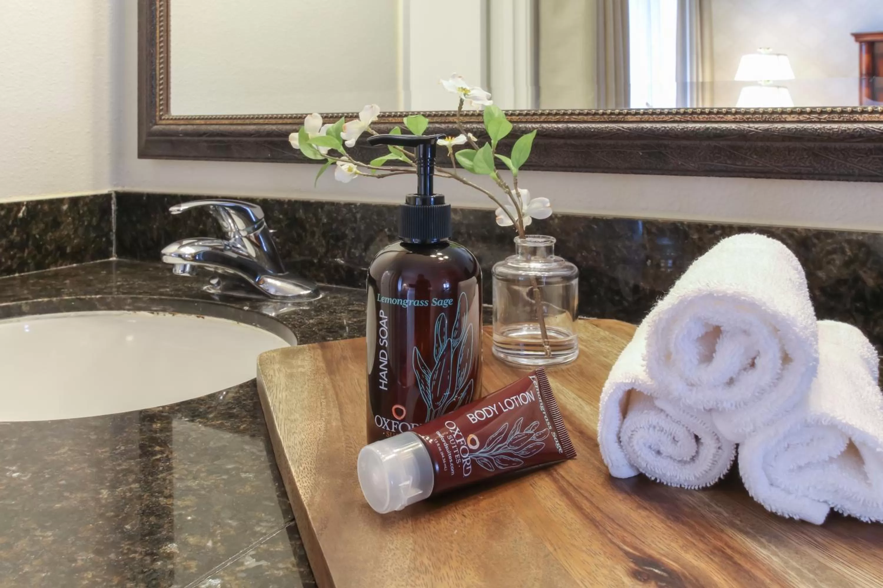 Bathroom in Oxford Suites Pismo Beach