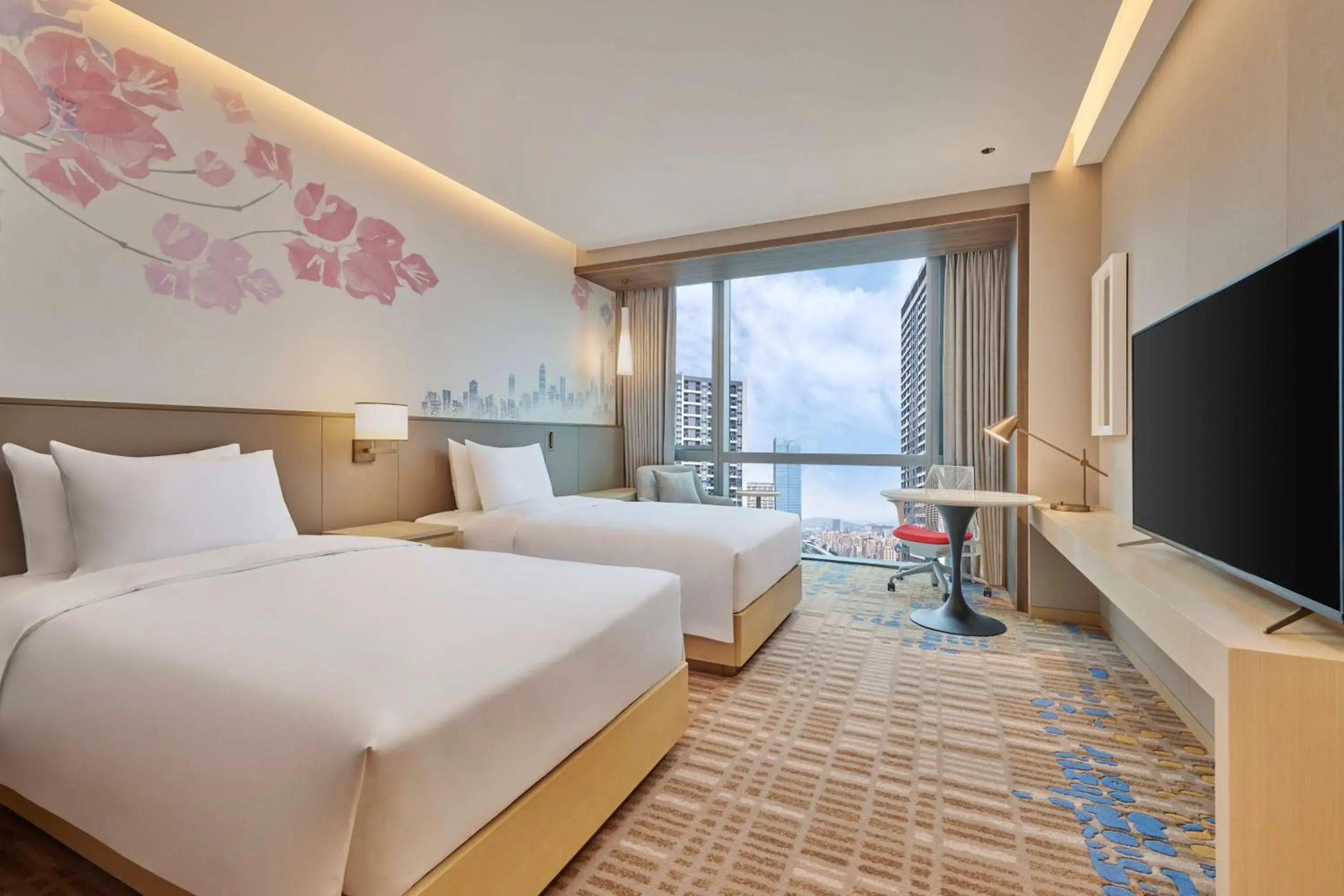 Bed in Hilton Garden Inn Shenzhen Guangming Bed in Hilton Garden Inn Shenzhen Guangming