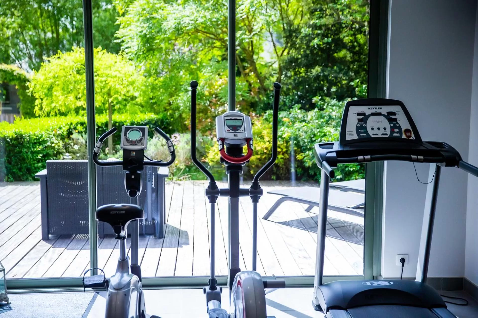 Fitness centre/facilities in La Ferme de l'Oudon & SPA