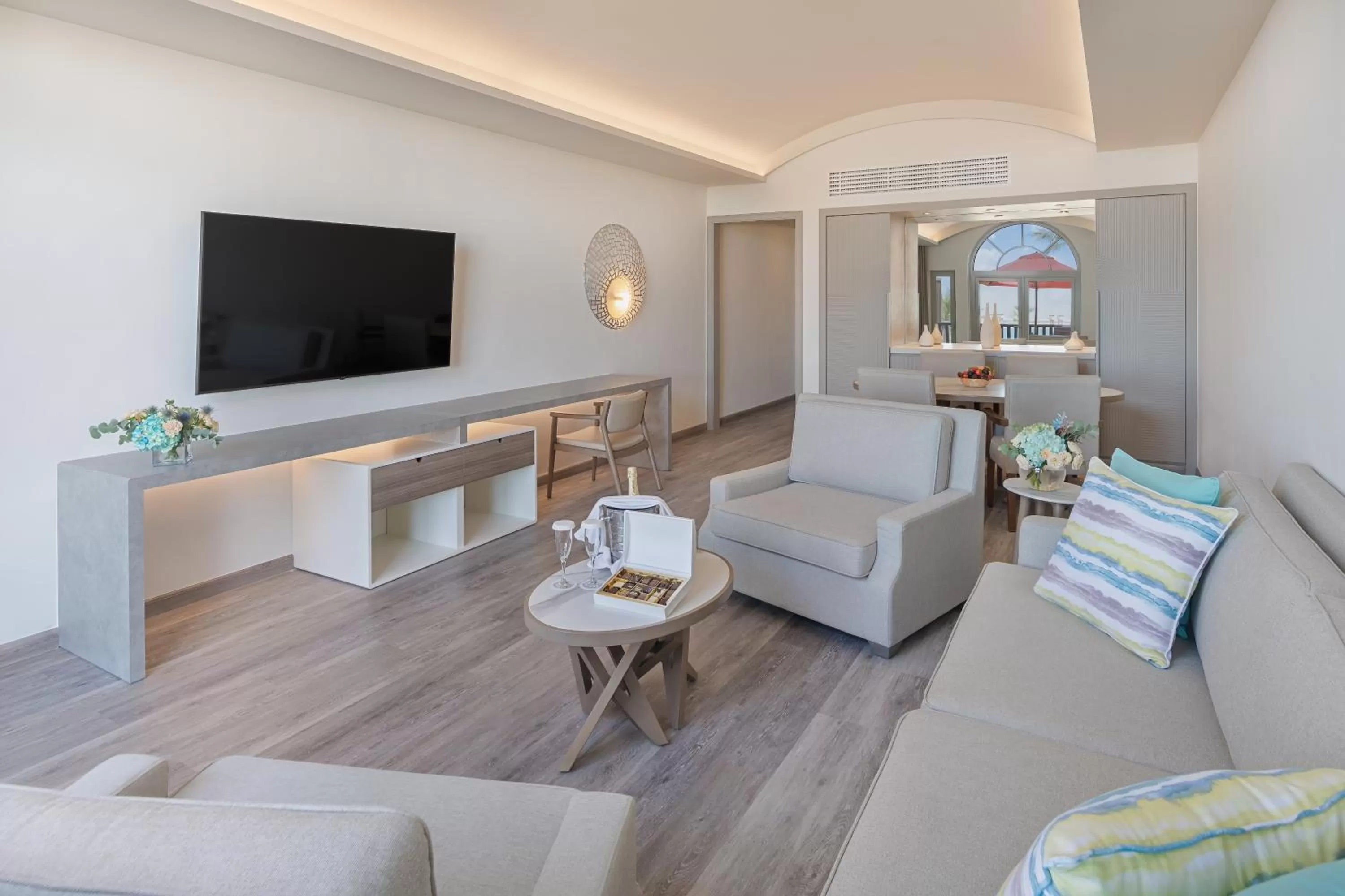 Communal lounge/ TV room in JA Palm Tree Court, Dubai