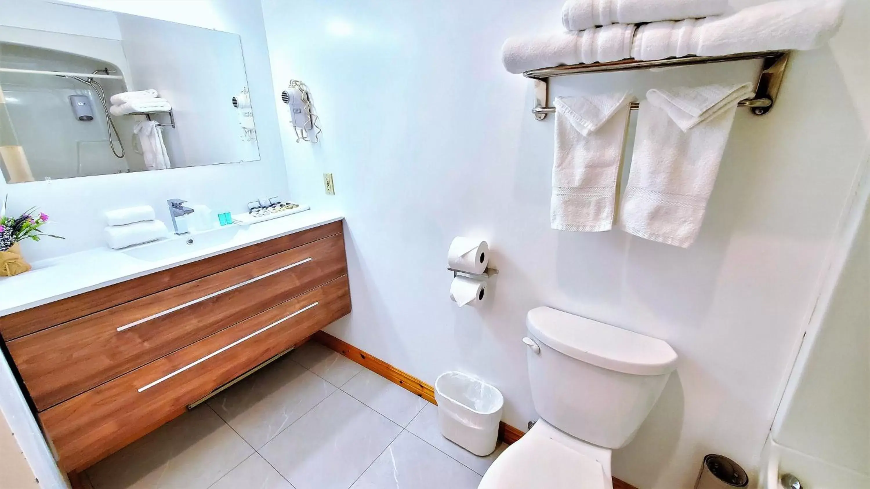 Shower, Bathroom in Knights Inn Colonial Fireside Inn