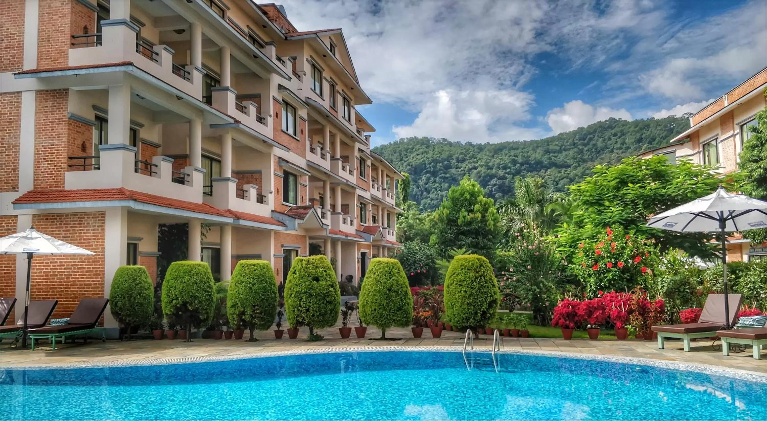 Bird's eye view, Swimming Pool in Mount Kailash Resort