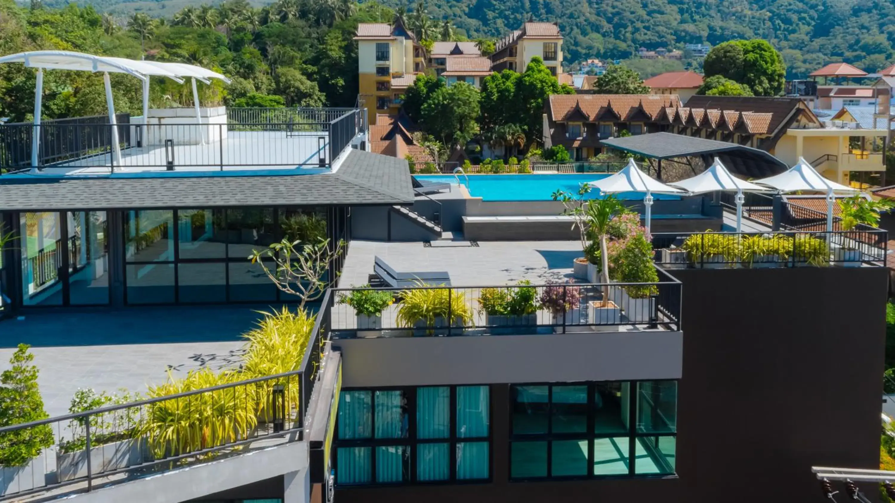 Pool view in KK Karon Kata Boutique Hotel Pool view in KK Karon Kata Boutique Hotel