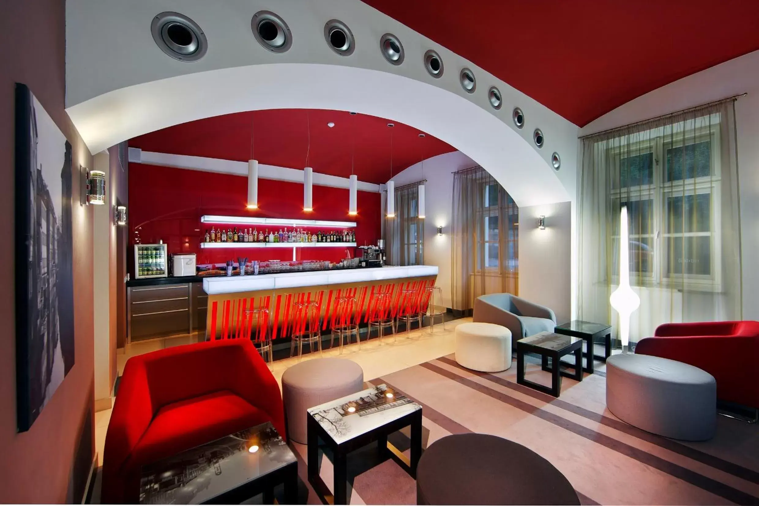 Lobby or reception, Lounge/Bar in Red & Blue Design Hotel Prague