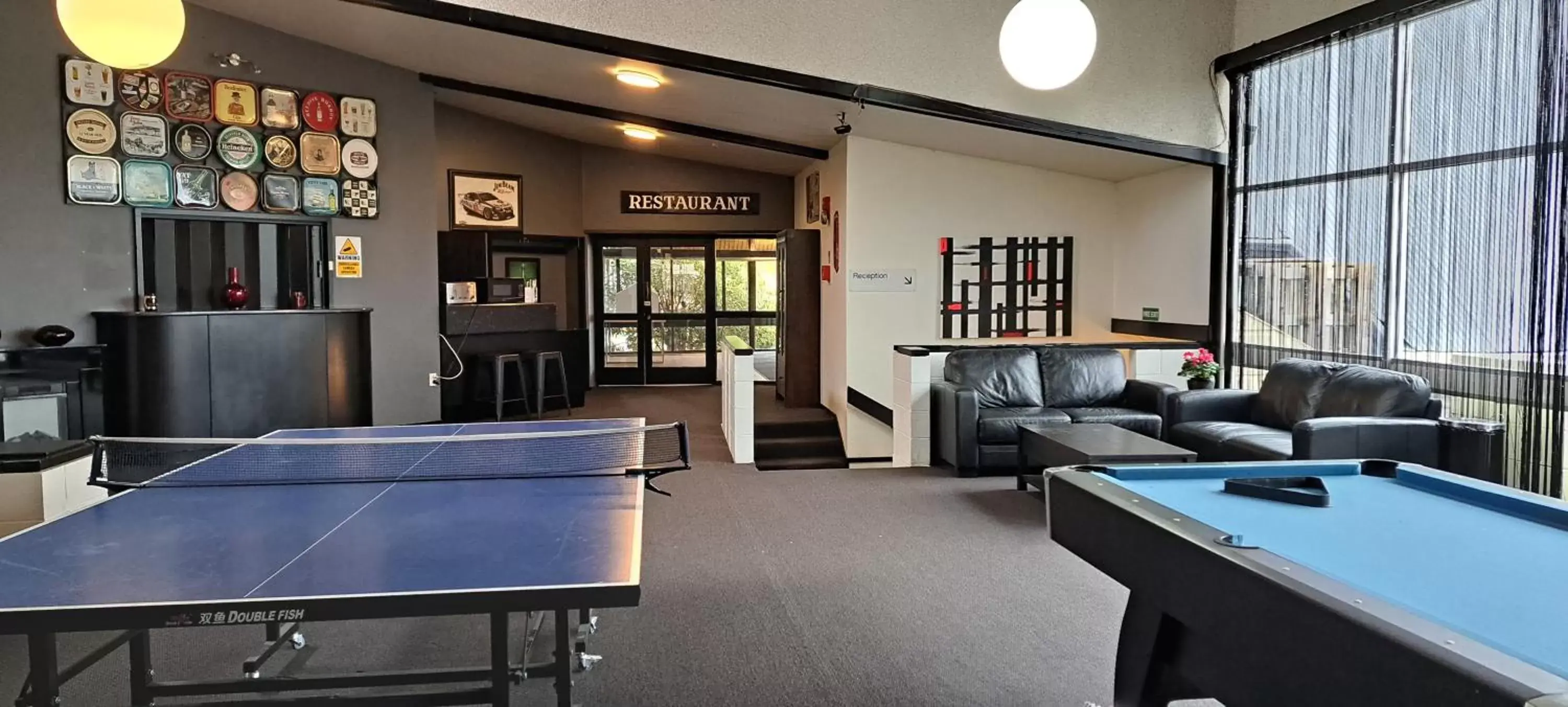 Property building, Billiards in Fiordland Hotel