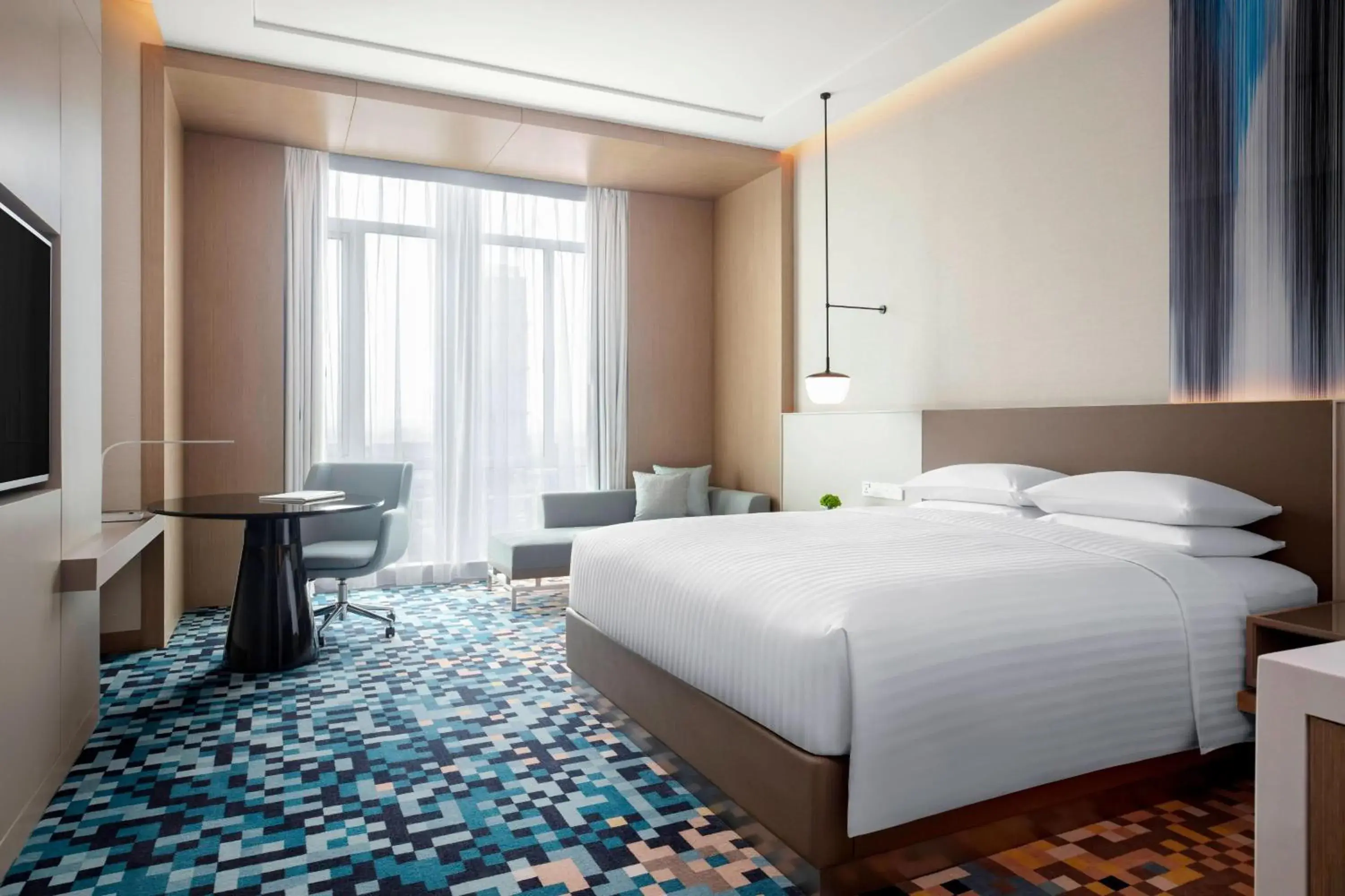 Photo of the whole room, Bed in Courtyard by Marriott Shanghai Minhang