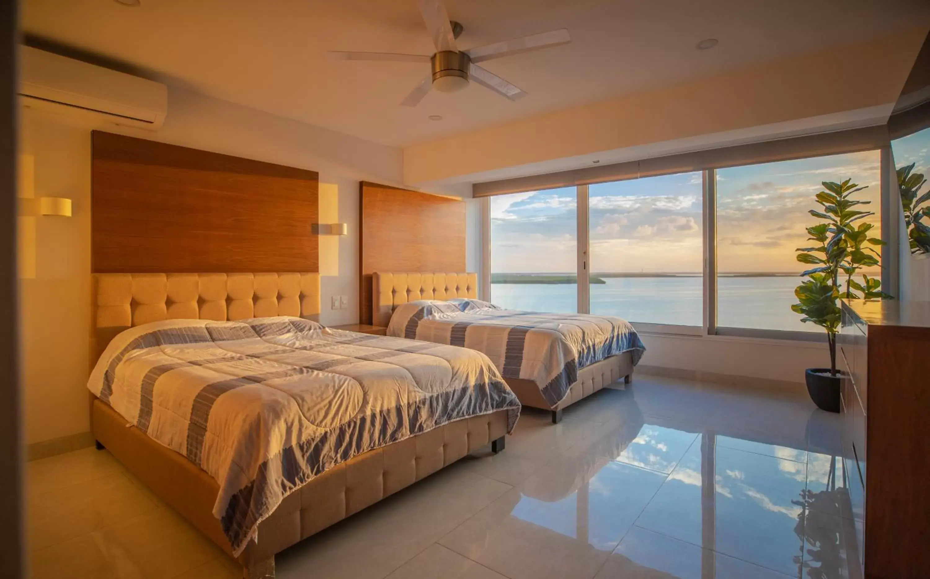 Bedroom, Bed in Beachfront Penthouses by LivIN Cancun