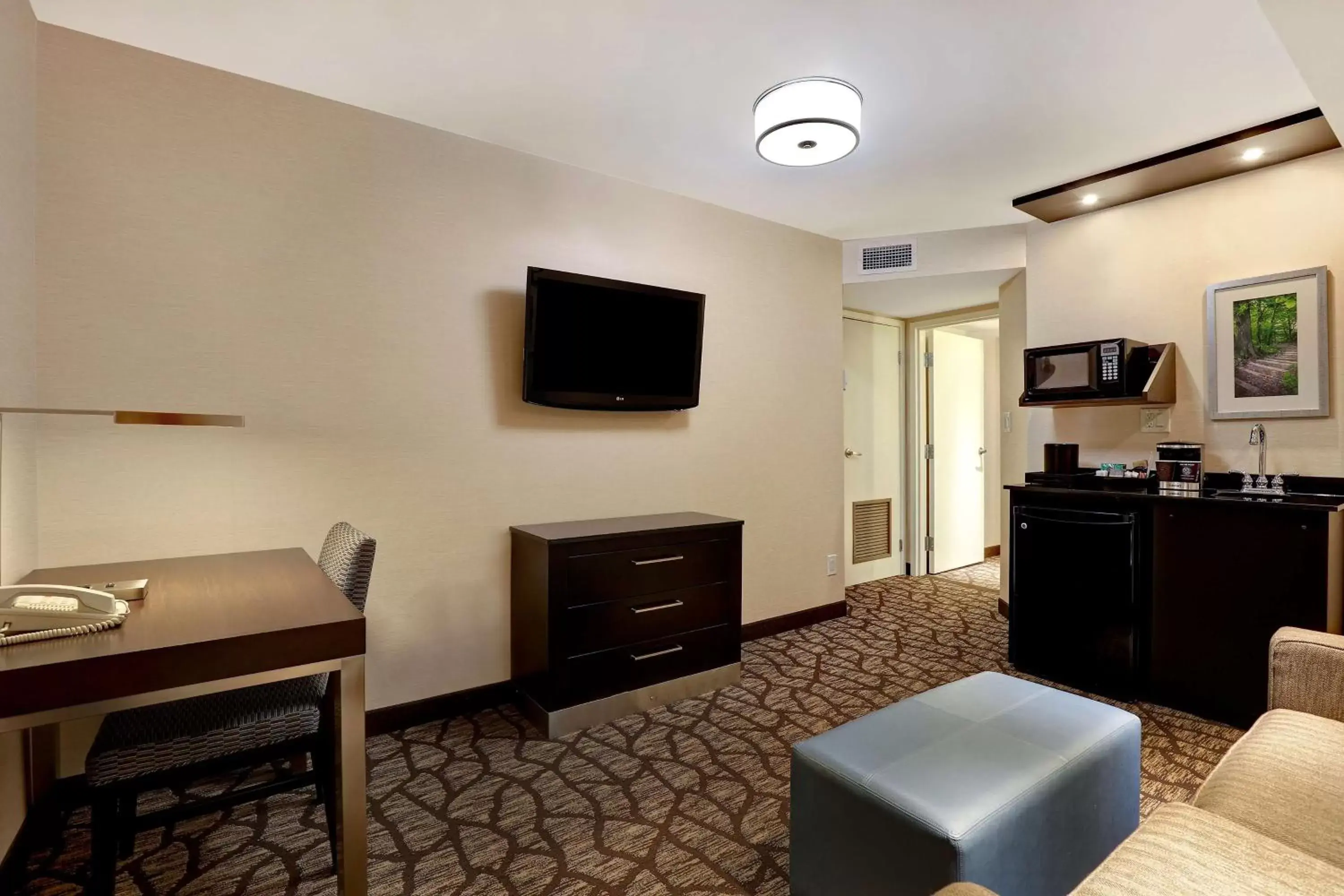 Living room, TV/Entertainment Center in Embassy Suites by Hilton Niagara Falls/ Fallsview