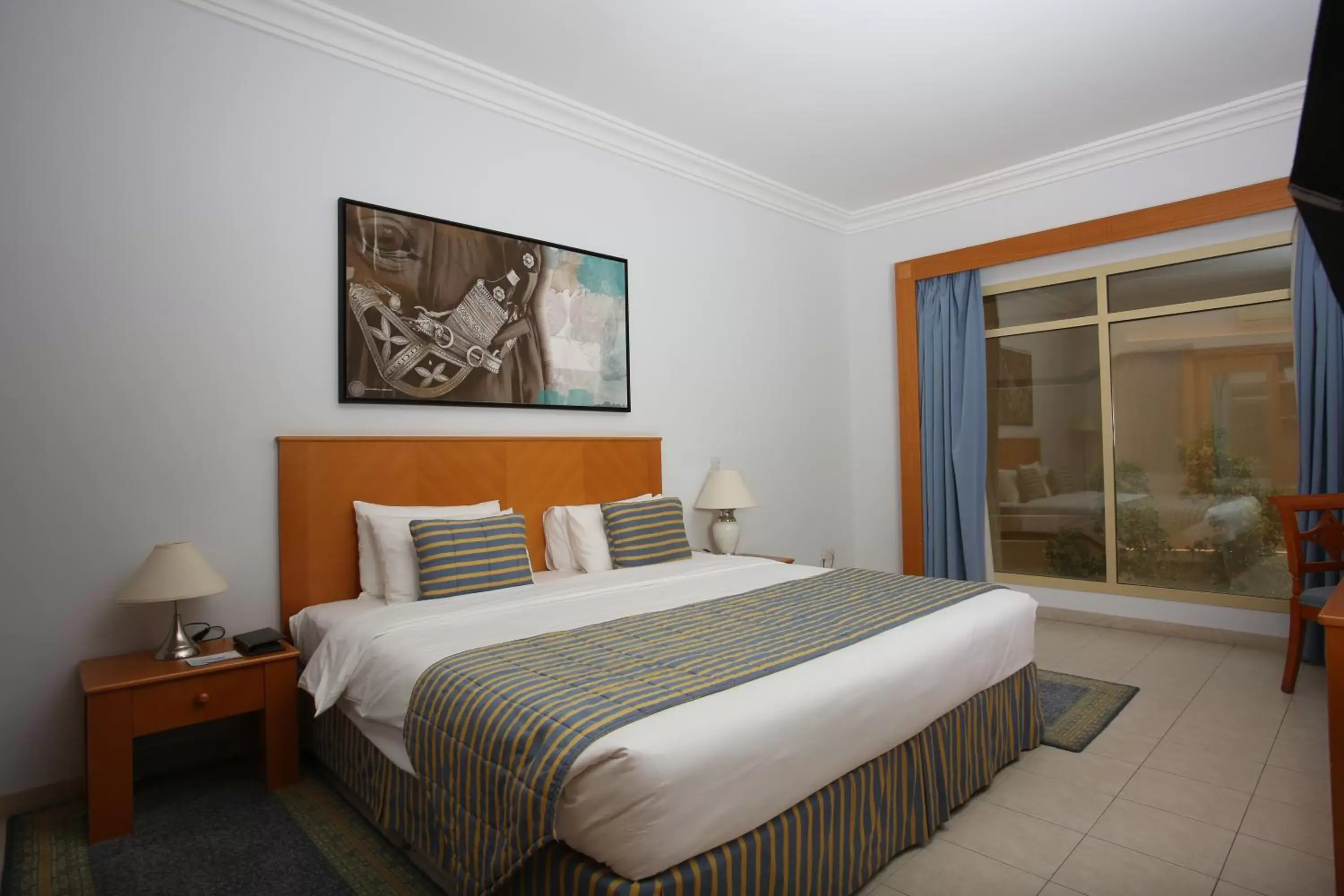 Bed in Atana Khasab Hotel